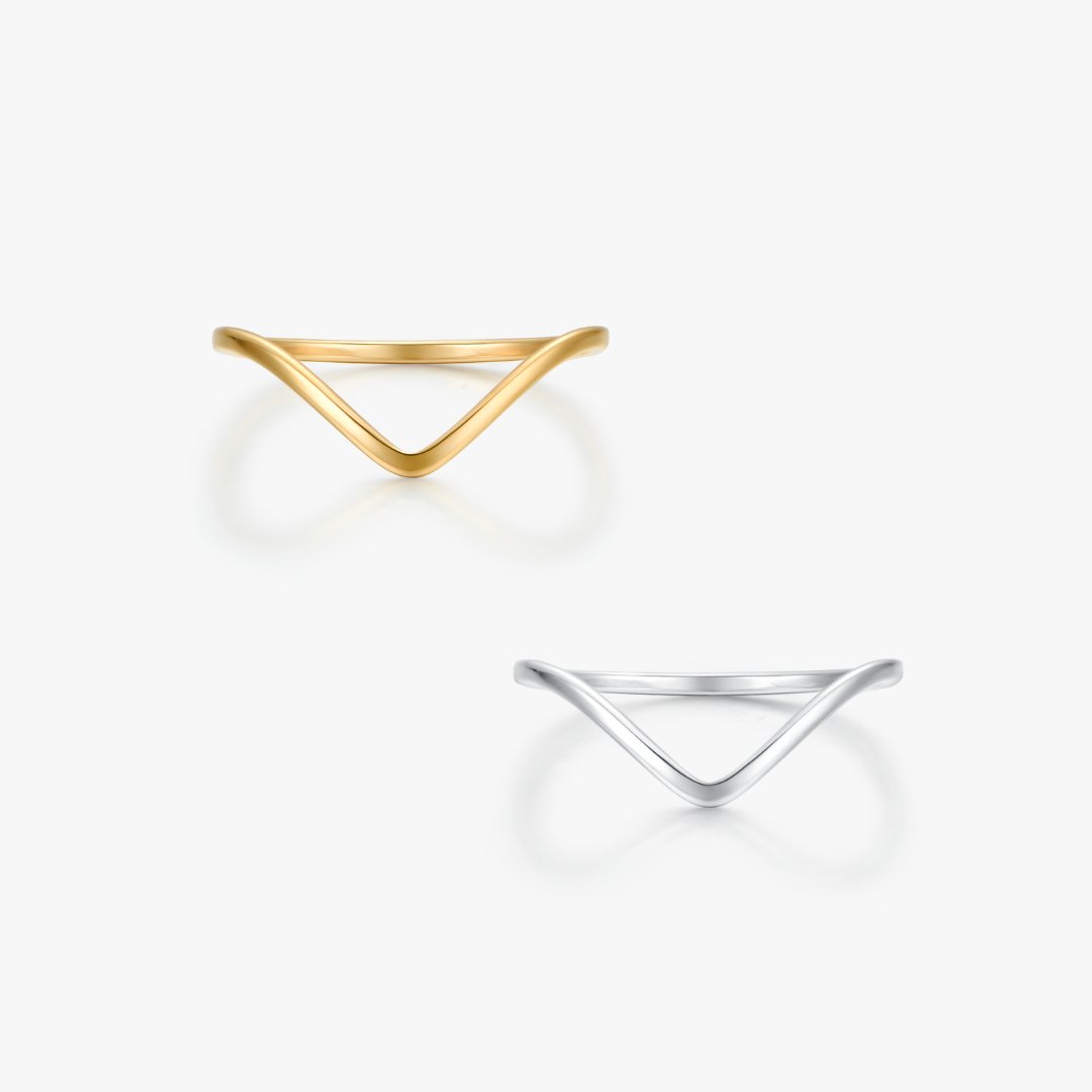 V Stacker Ring - Flaire & Co.