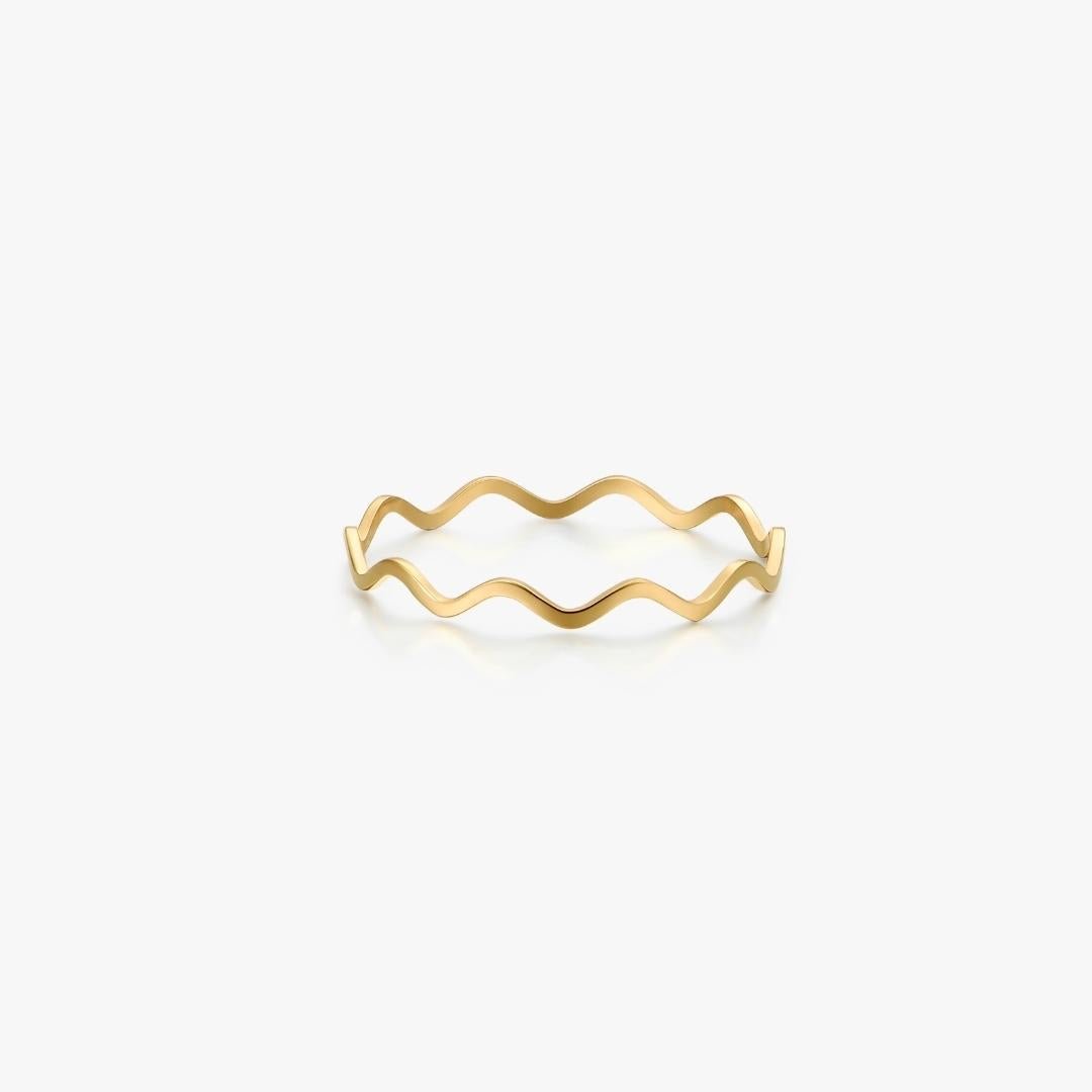 Wavy Stacking Ring in Gold - Flaire & Co.