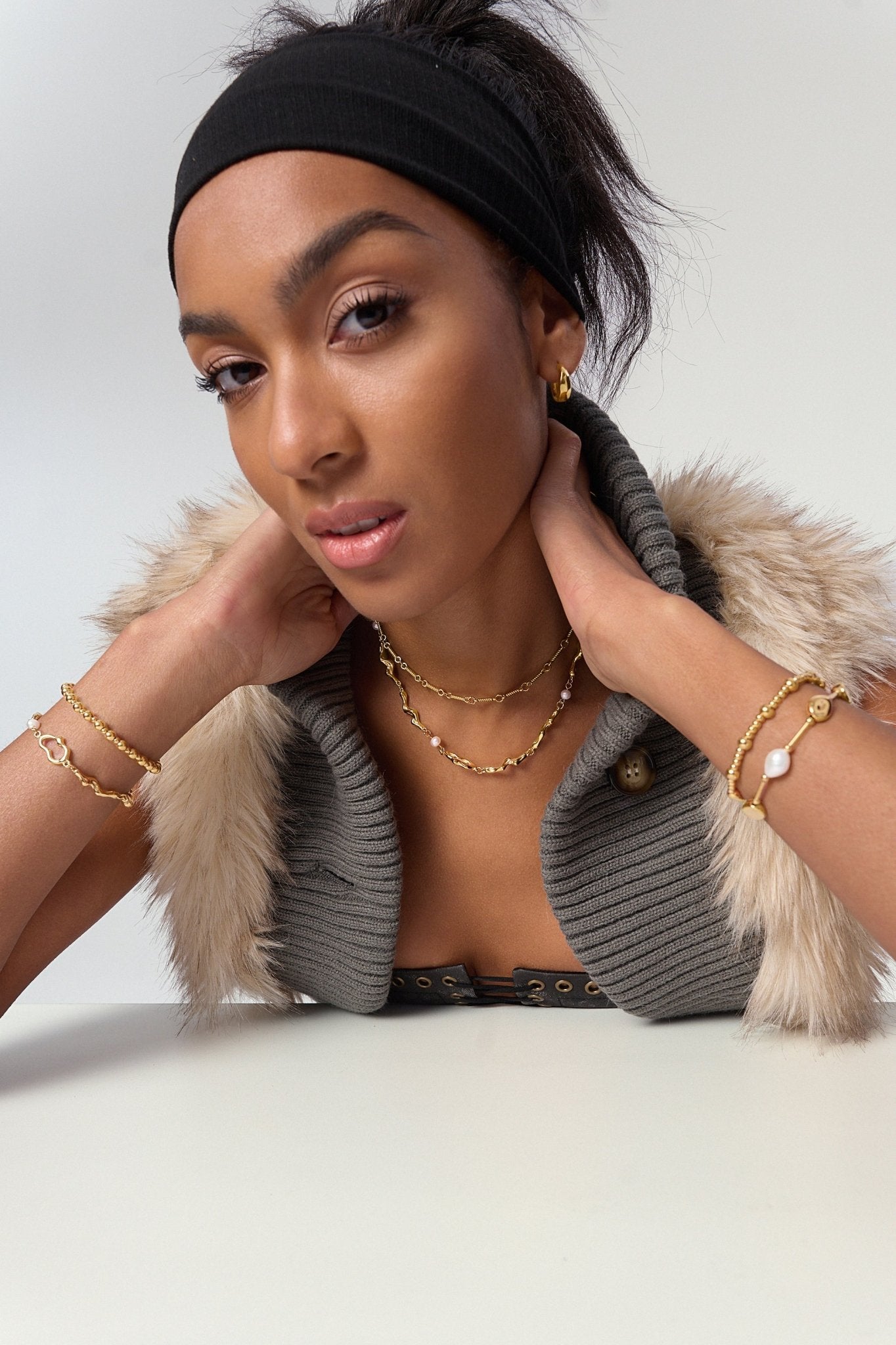 Yara Organic Asymmetrical Pearl Necklace - Flaire & Co.