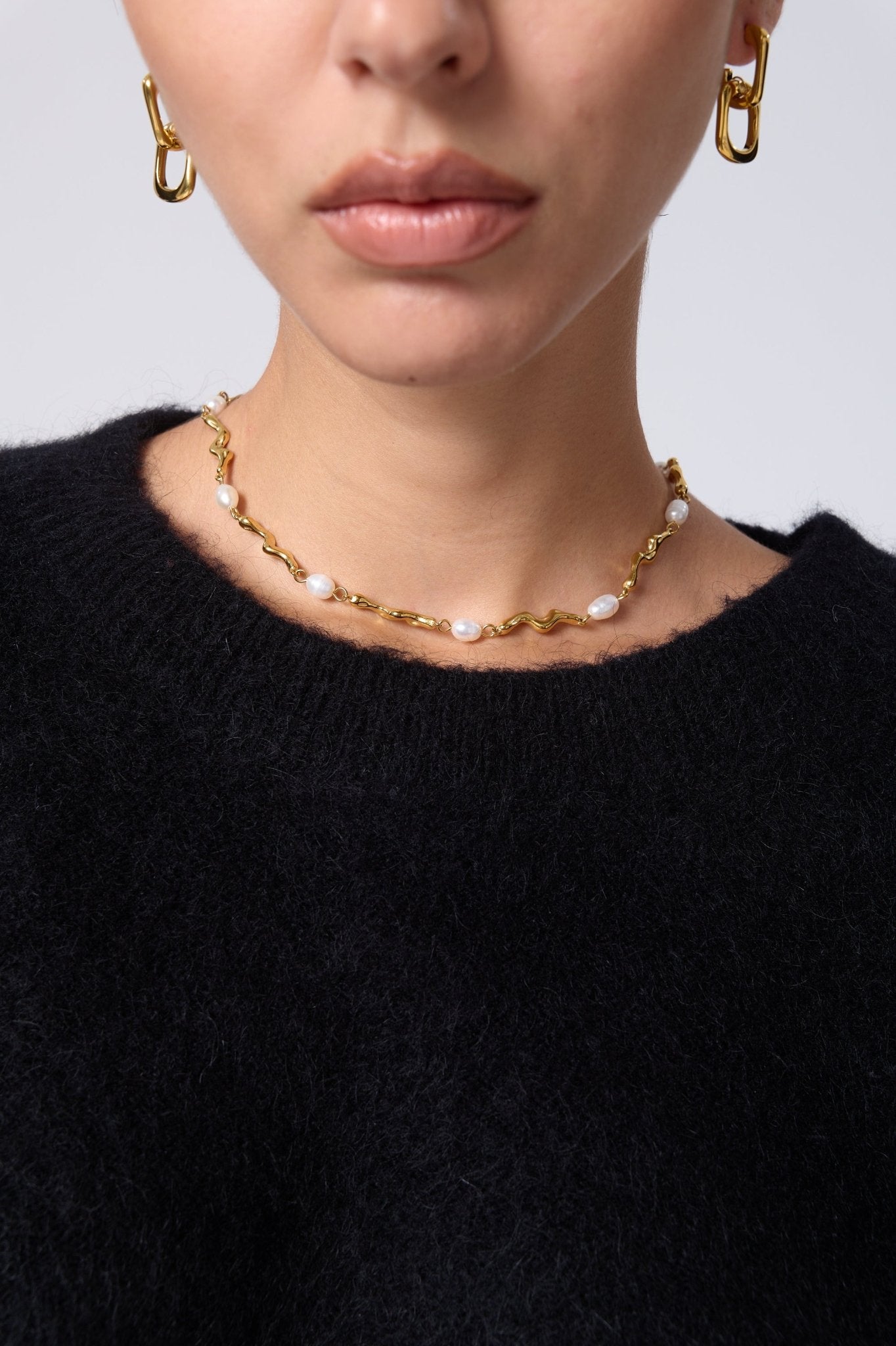 Zelia Organic Pearl Chain Necklace - Flaire & Co.