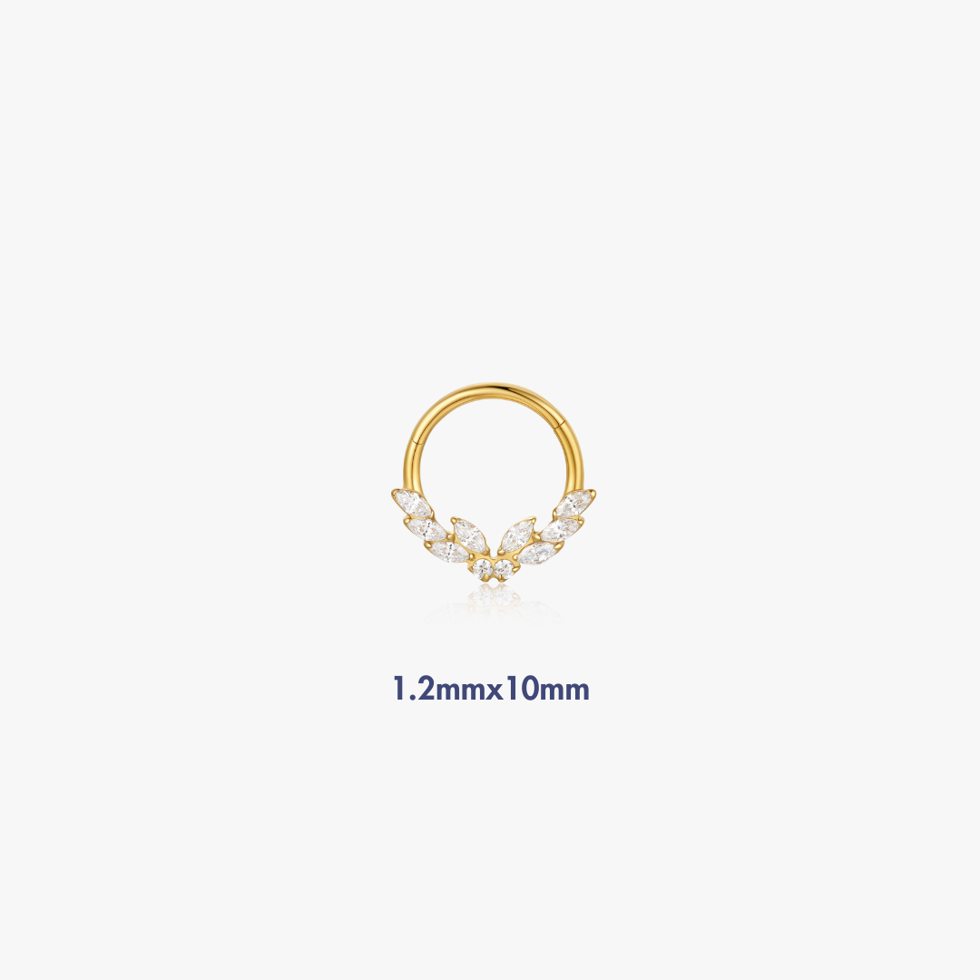 Crystal Butterfly Titanium Hoop (Single)