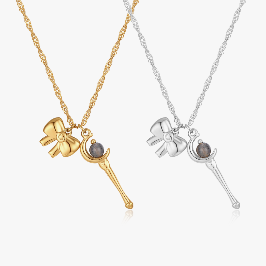 Bow and Staff Necklace (Anime Inspired Collection)
