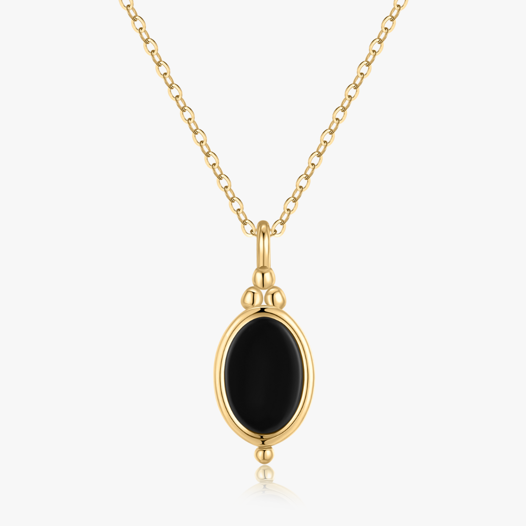 Isabel Black Agate Necklace