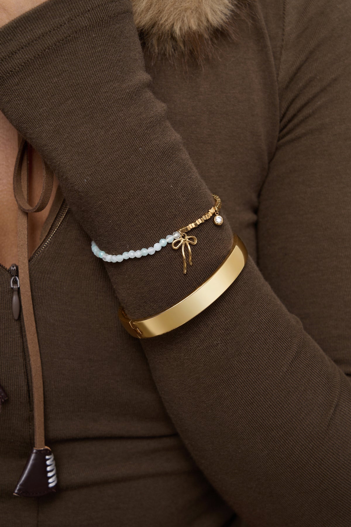 Dear Diary Bow Blue Gem Bracelet
