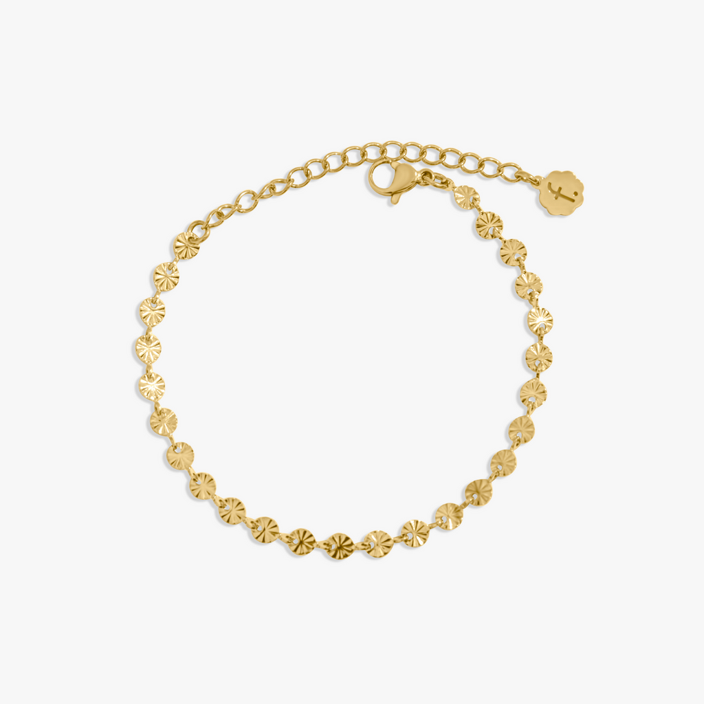 Sunburst Chain Bracelet in Gold
