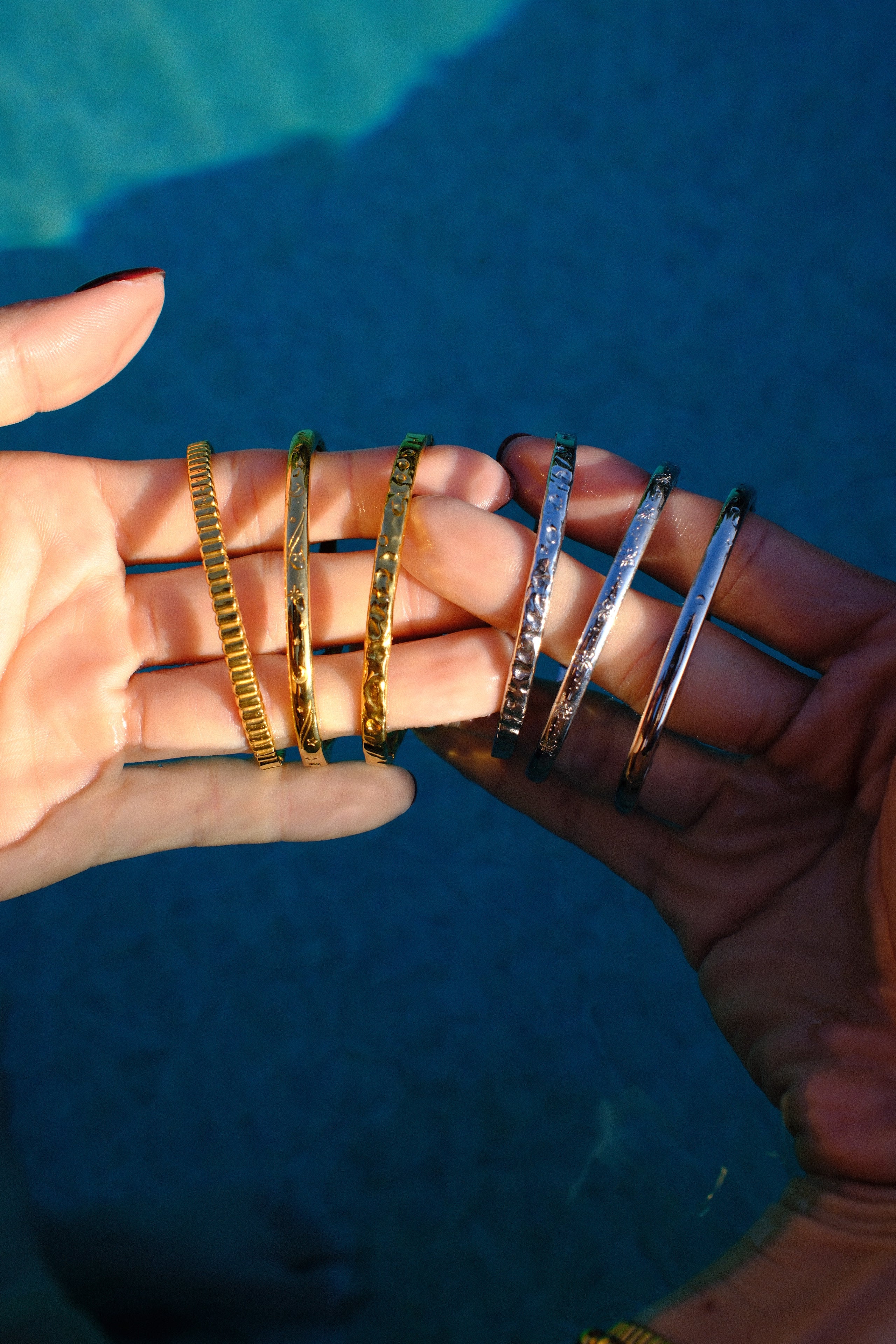 Ribbed Stacker Cuff Bangle
