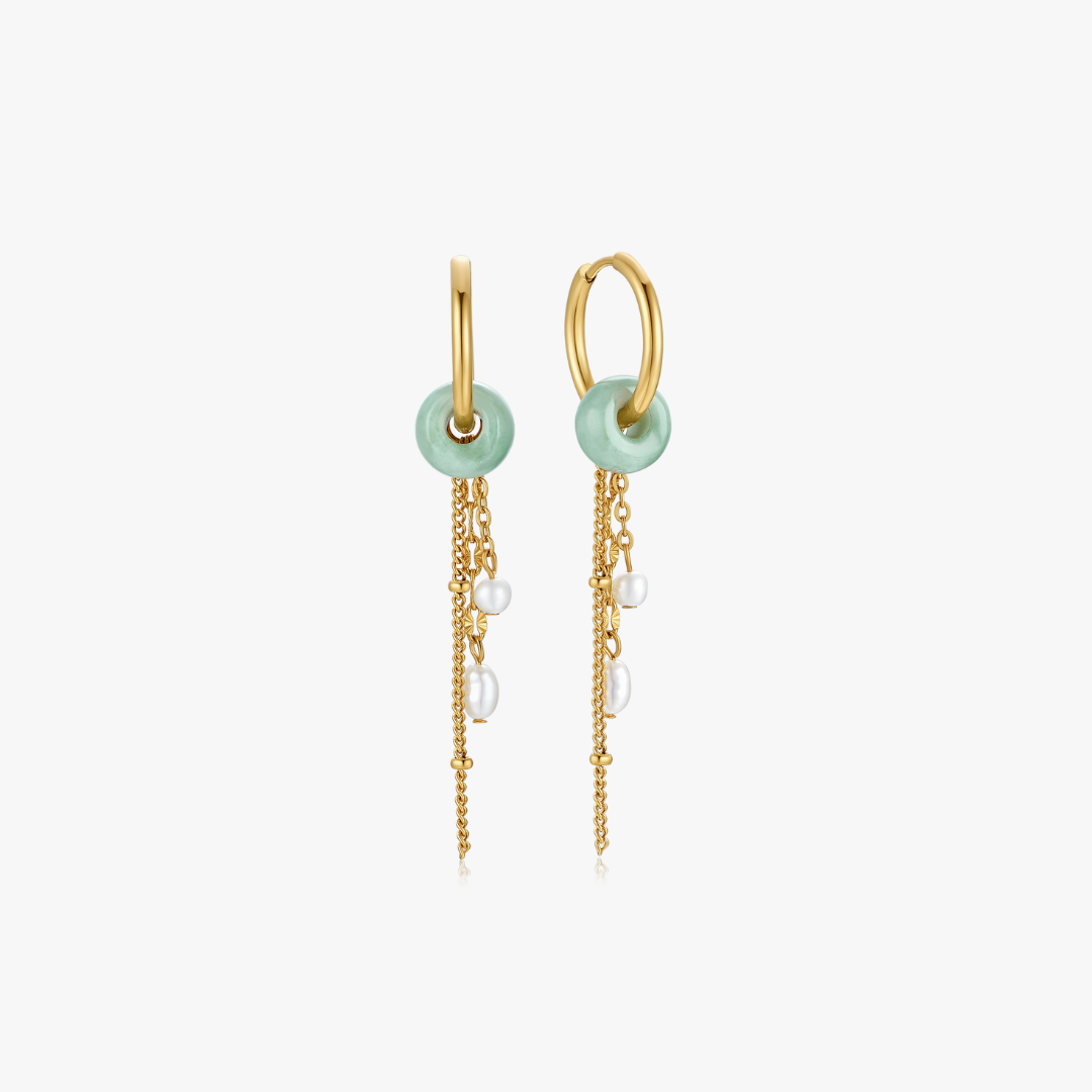 LIMITED EDITION: Jade Drop Hoops