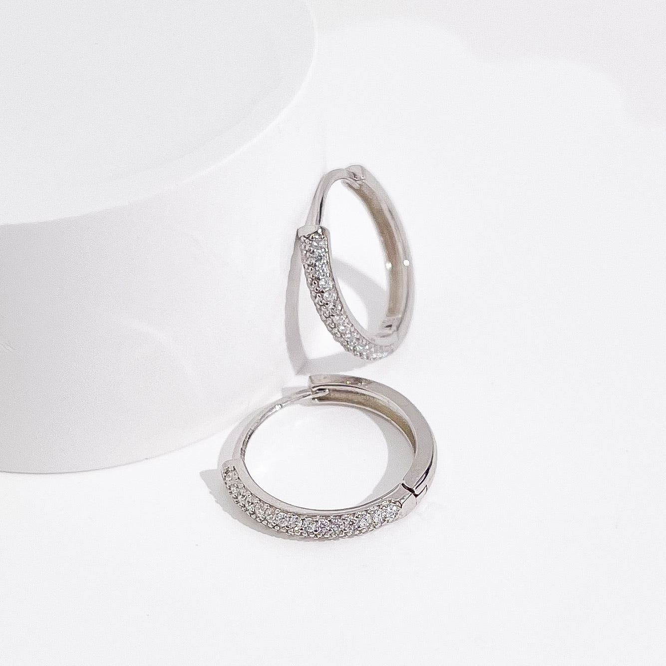 Adele Hoops in Silver - Flaire & Co.