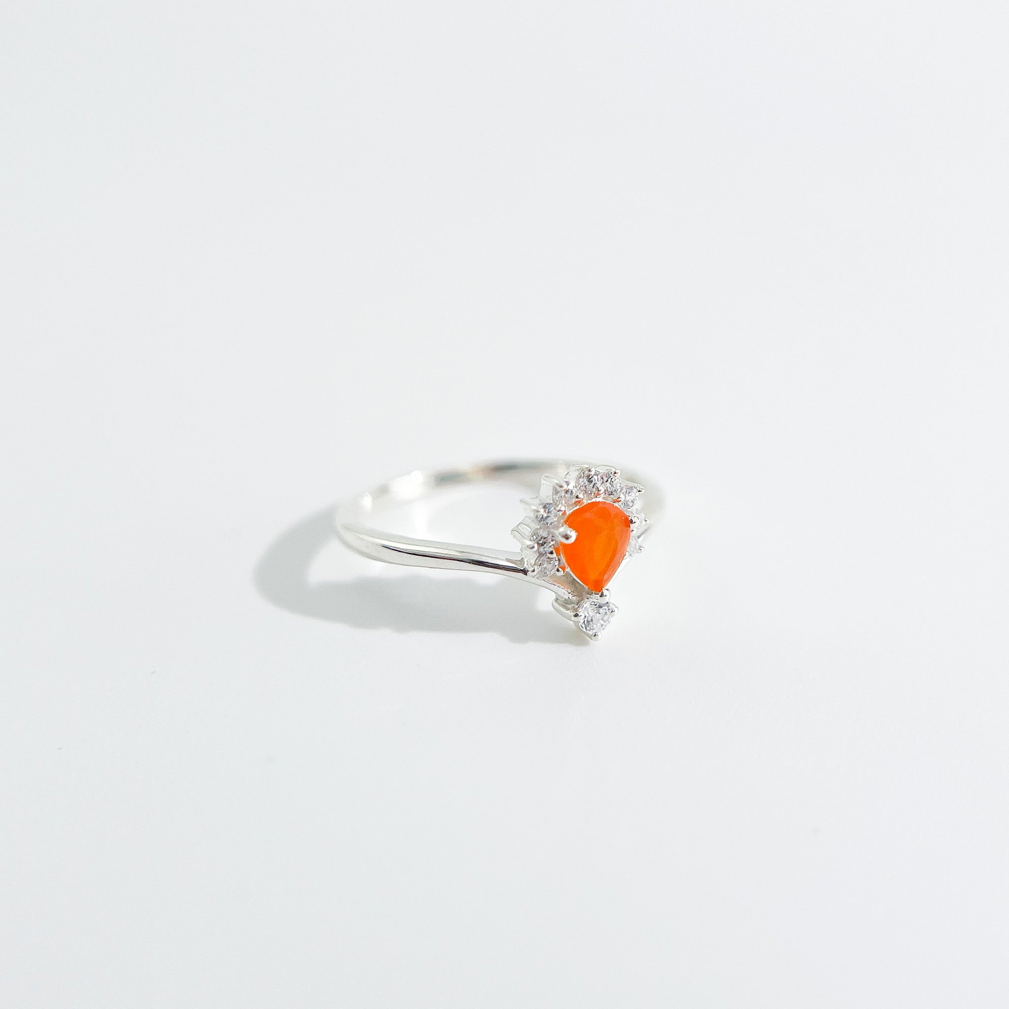 Adena Mexican Fire Opal Sterling Silver Ring - Flaire & Co.