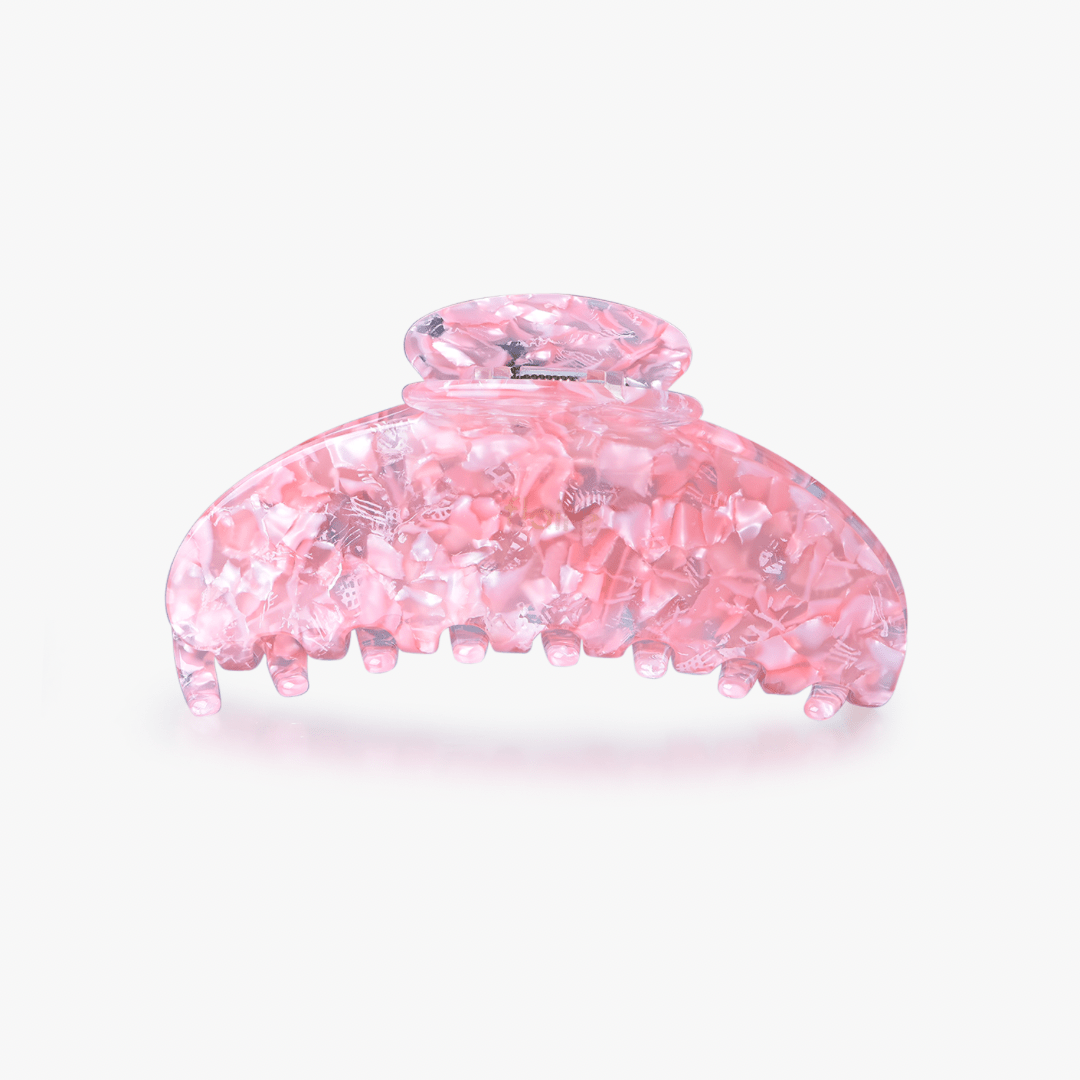Amelia Claw Clip in Rose Quartz - Flaire & Co.
