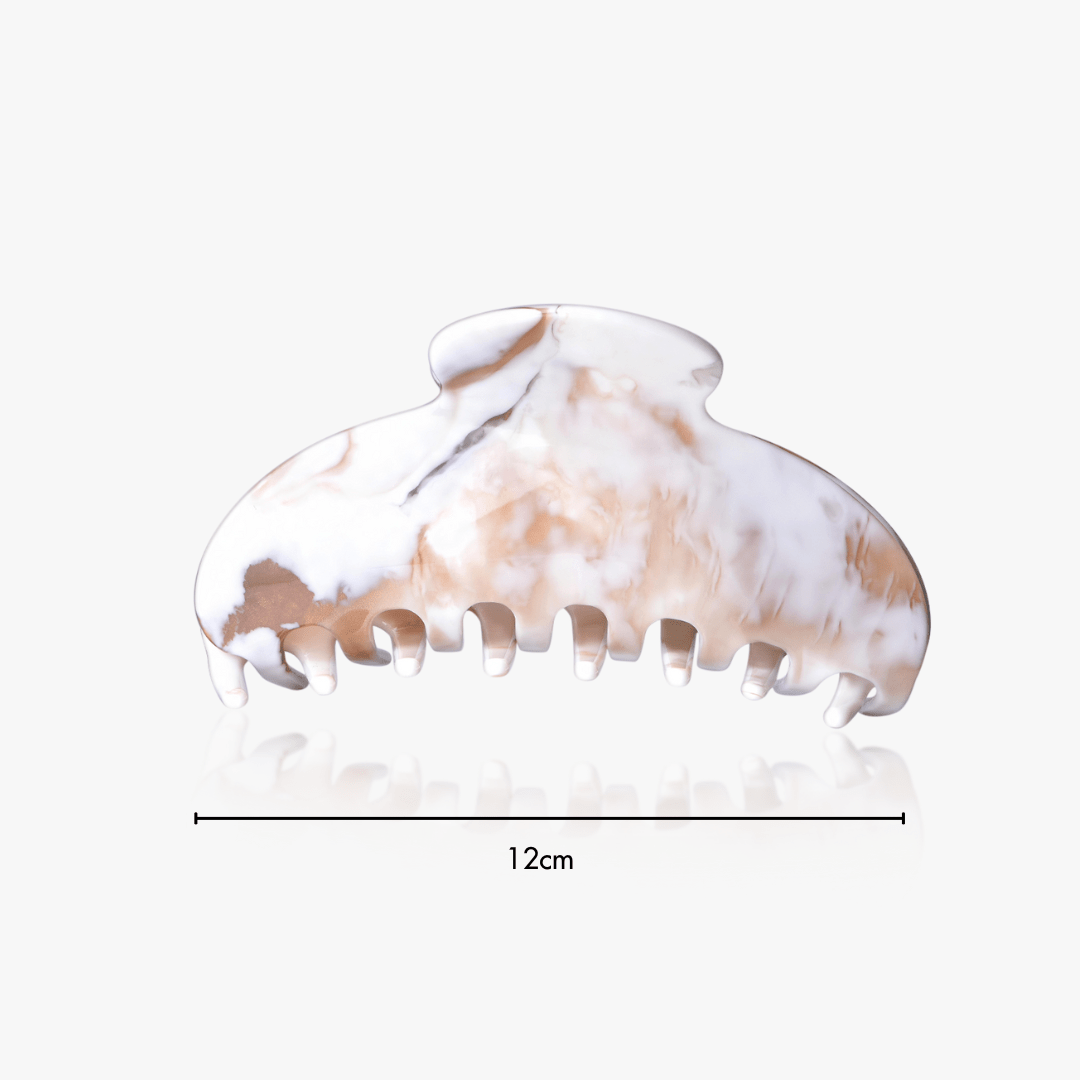 Amelia Claw Clip in Stone (2 Sizes) - Flaire & Co.
