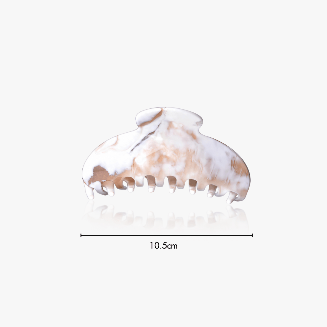 Amelia Claw Clip in Stone (2 Sizes) - Flaire & Co.