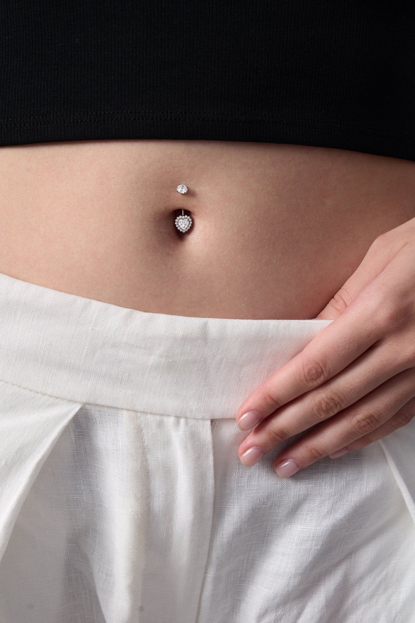 Amour Titanium Belly Button Ring (Single) - Flaire & Co.