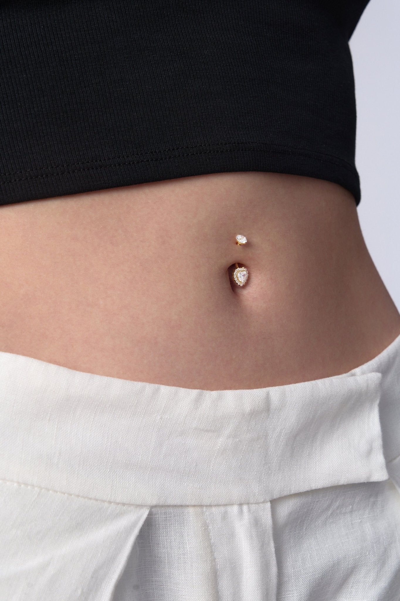 Amour Titanium Belly Button Ring (Single) - Flaire & Co.
