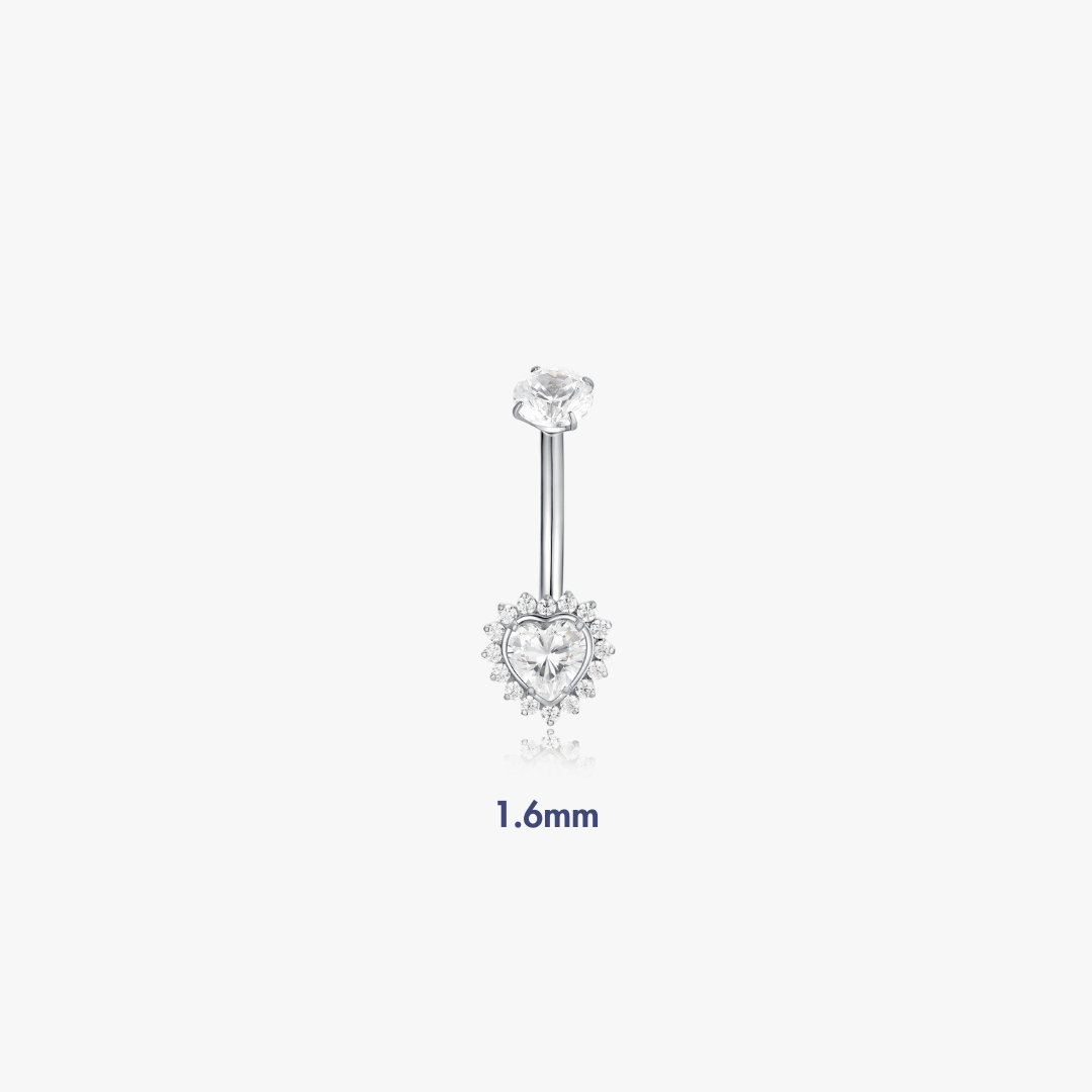 Amour Titanium Belly Button Ring (Single) - Flaire & Co.