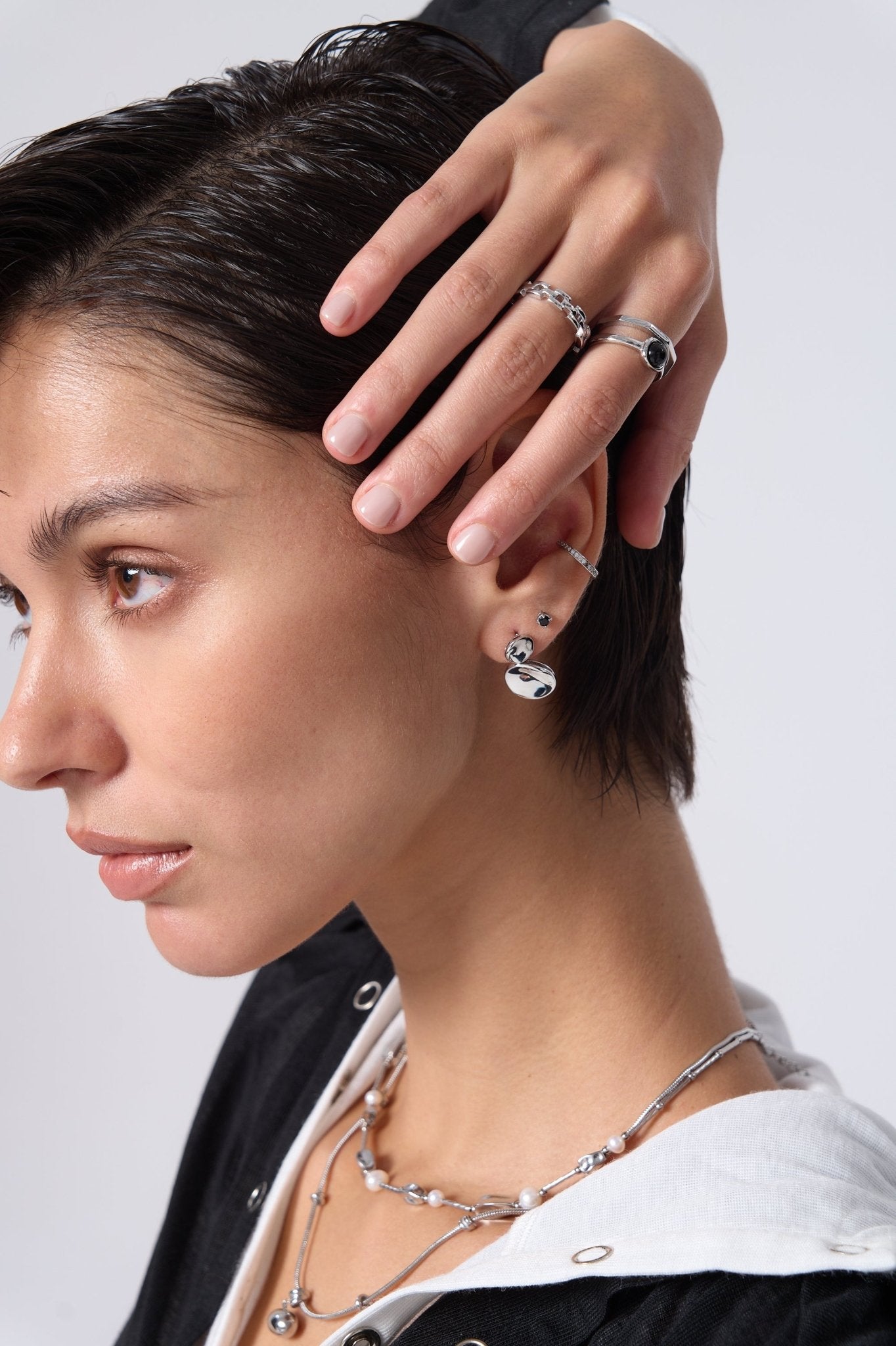 Angela Duo Disk Earrings - Flaire & Co.