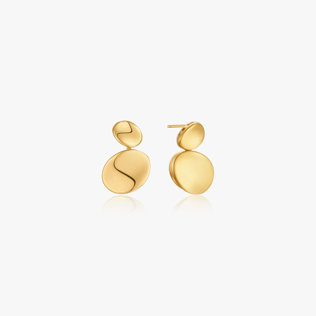 Angela Duo Disk Earrings - Flaire & Co.