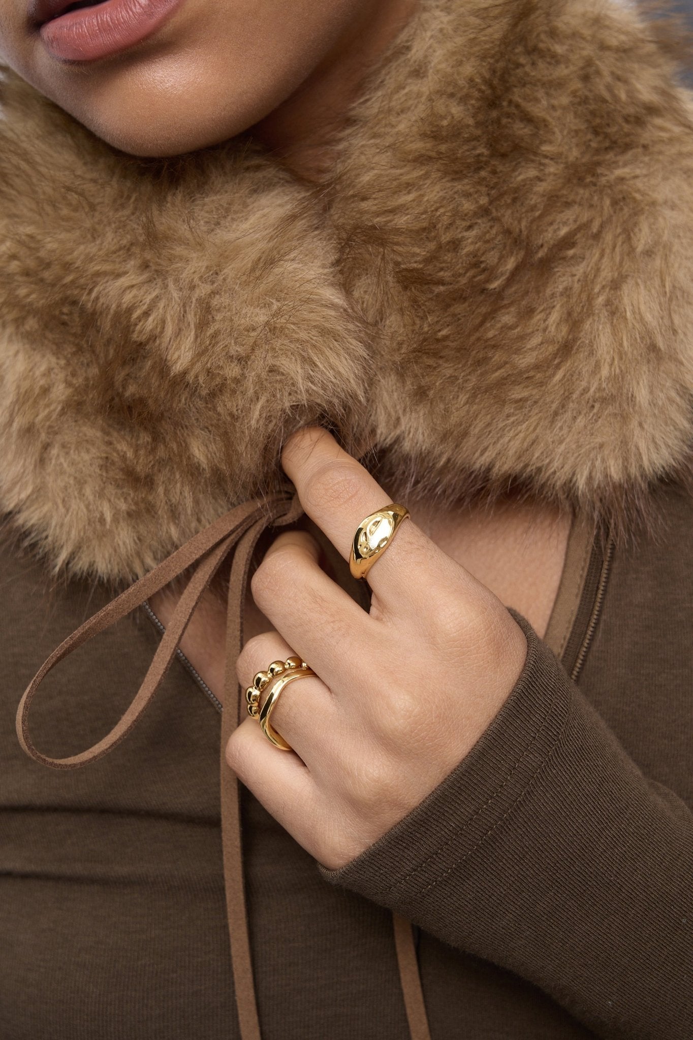 Aurea Organic Crater Ring - Flaire & Co.