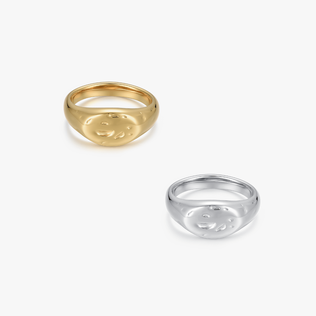 Aurea Organic Crater Ring - Flaire & Co.