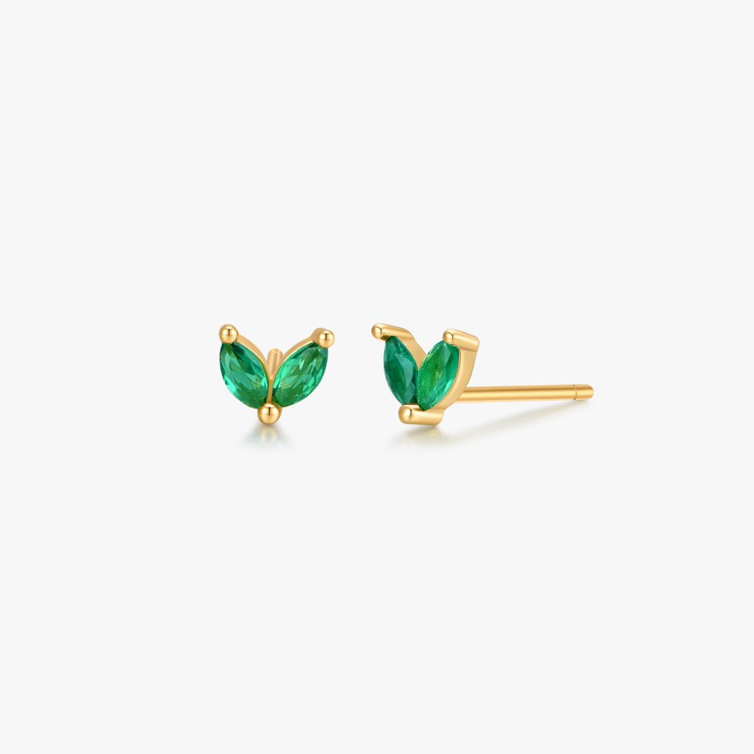 Baby Sprout Sterling Studs in Gold - Flaire & Co.