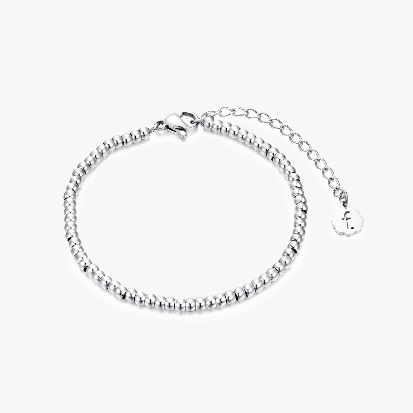 Beaded Chain Bracelet in Silver - Flaire & Co.
