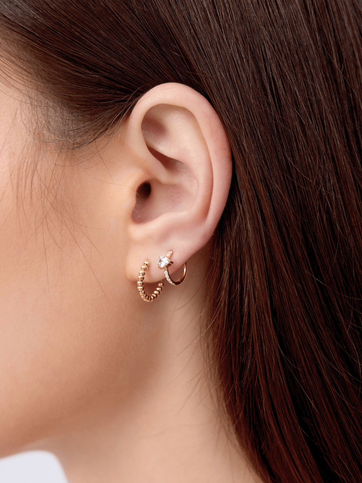 Beaded Titanium Hoop (Single) - Flaire & Co.