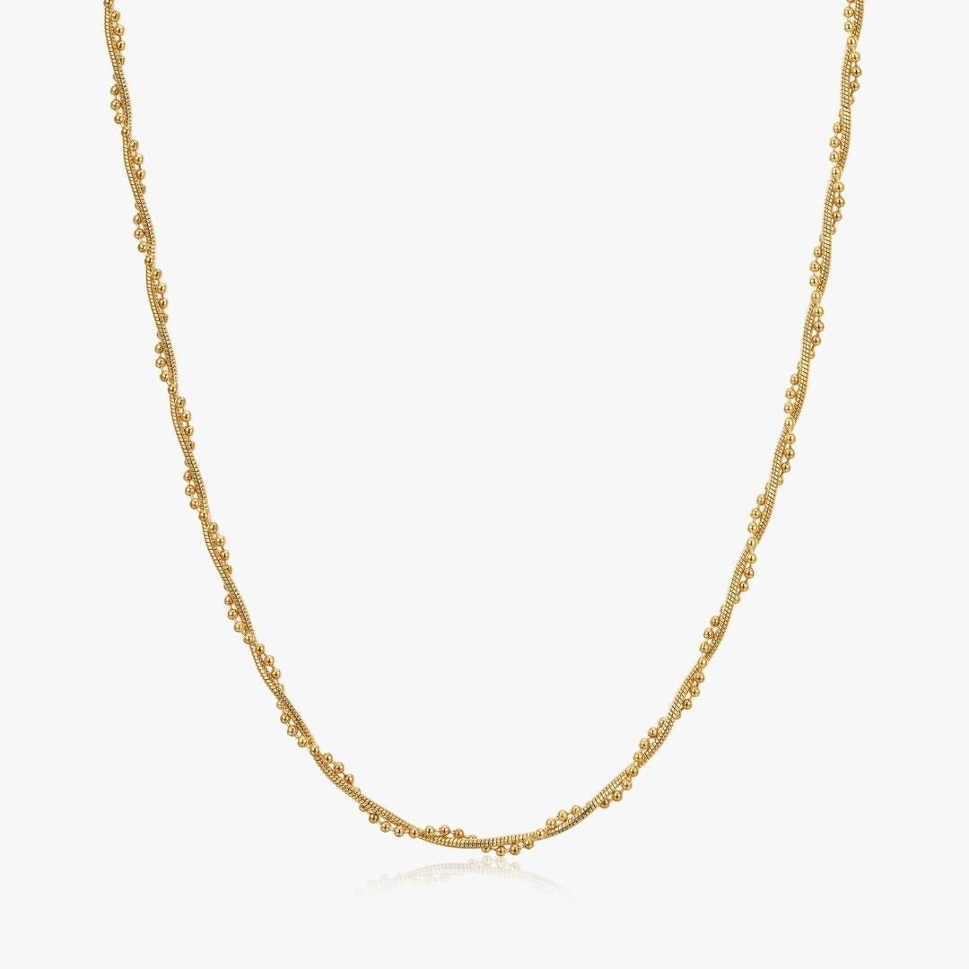 Bella Twisted Necklace in Gold - Flaire & Co.