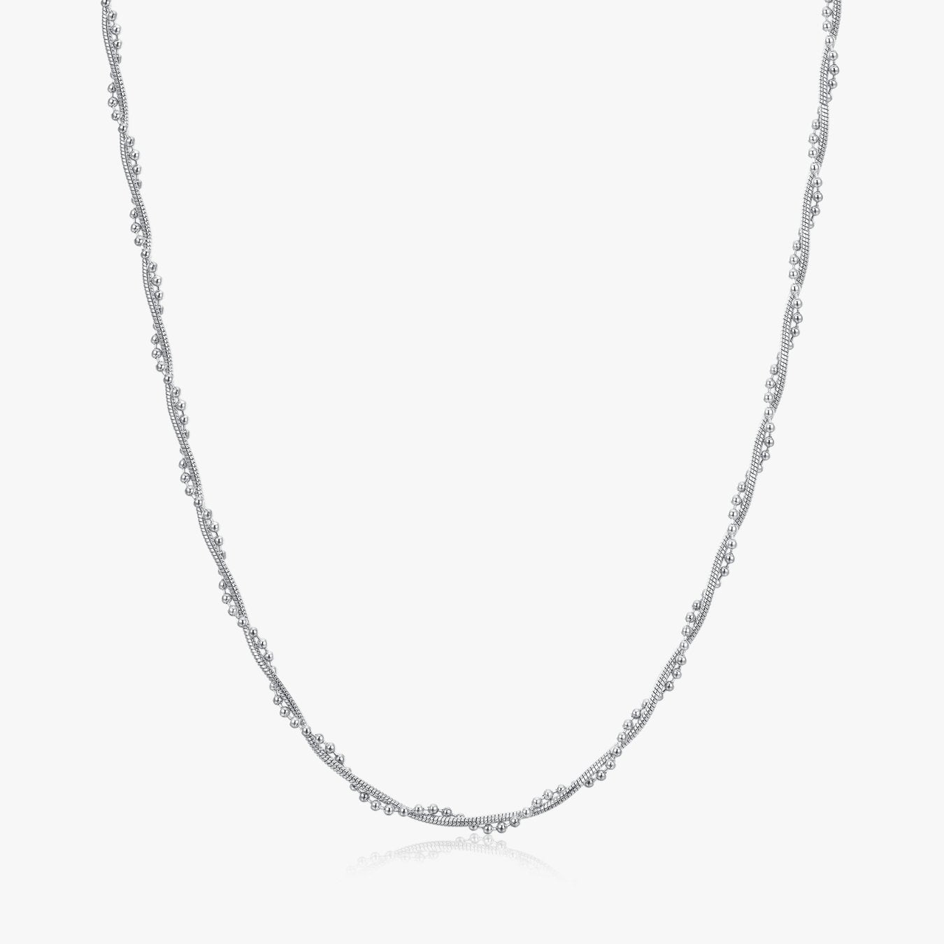 Bella Twisted Necklace in Silver - Flaire & Co.