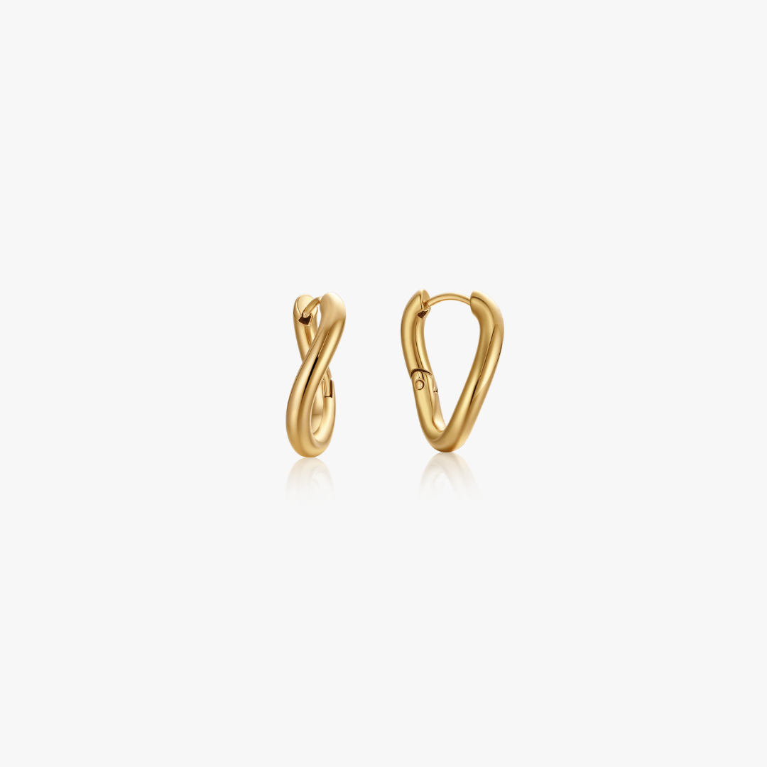 Bethany Organic Shape Hoops - Flaire & Co.