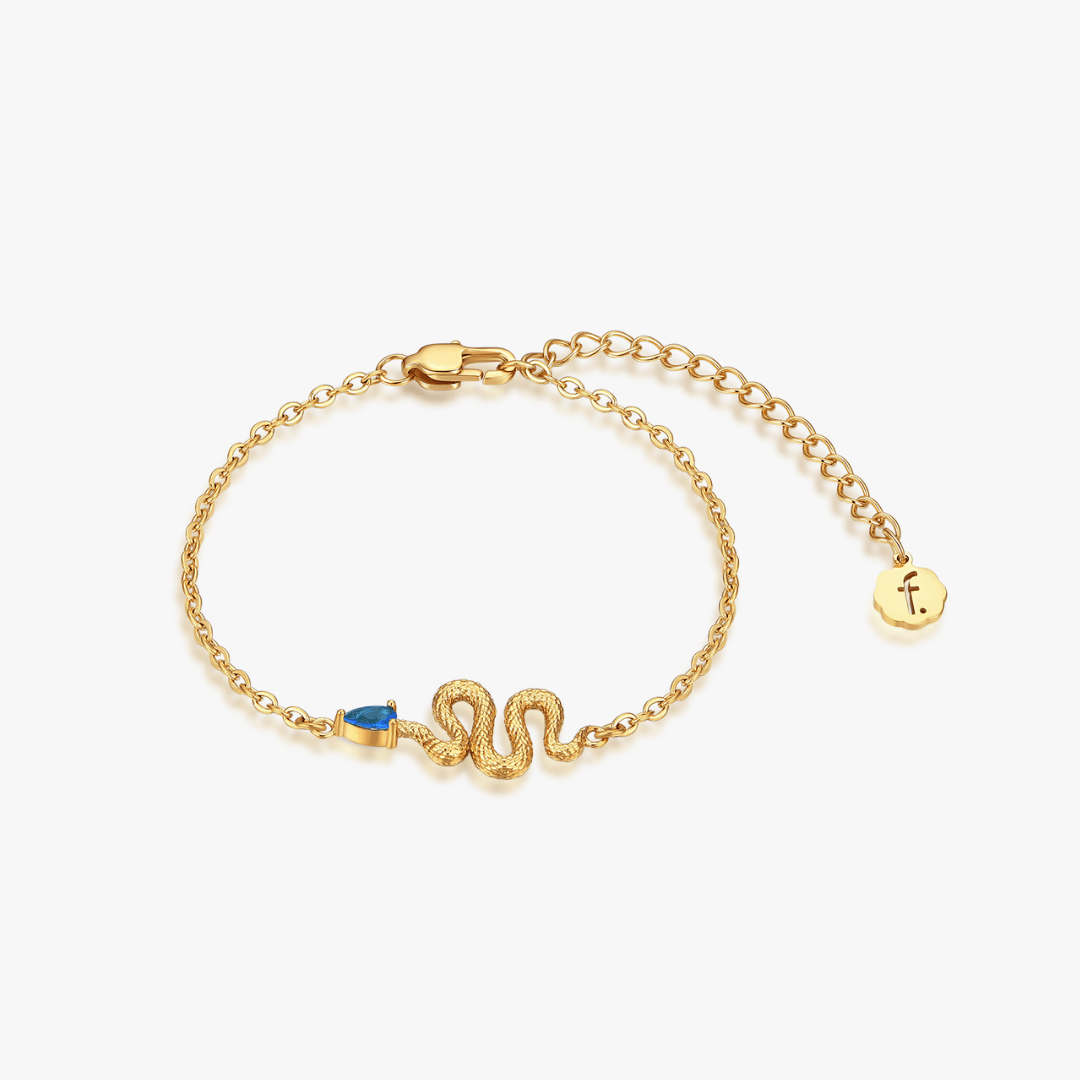 Blue Gem Snake Bracelet - Flaire & Co.
