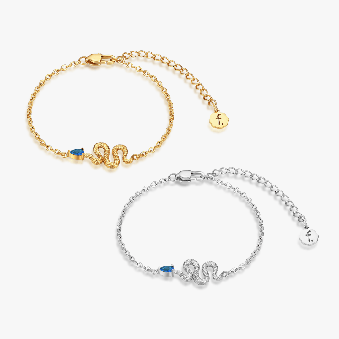 Blue Gem Snake Bracelet - Flaire & Co.