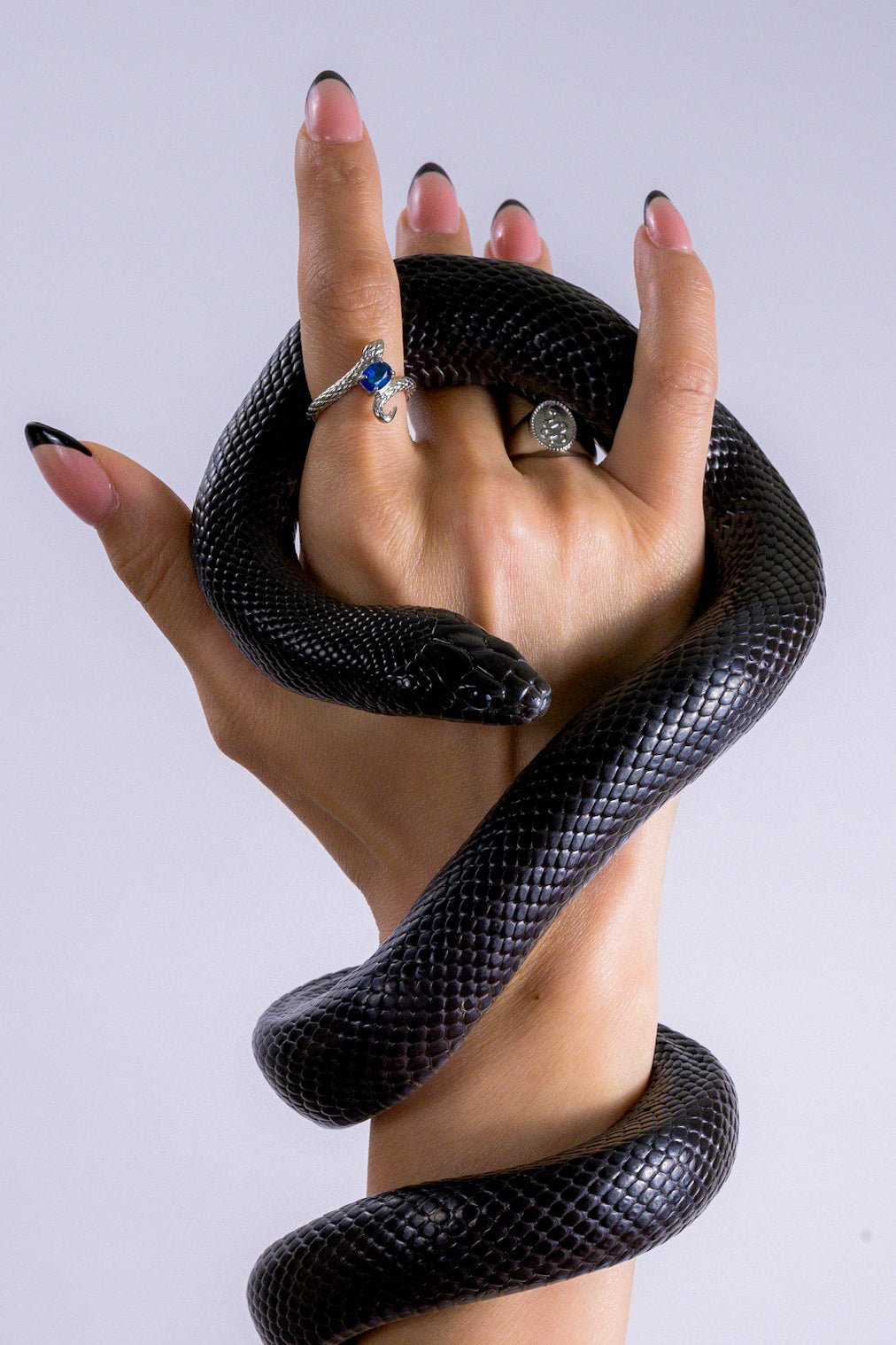 Blue Gem Snake Ring - Flaire & Co.