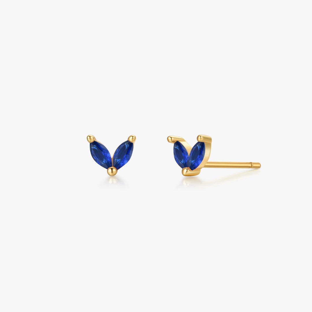 Sprout Sterling Studs Gold