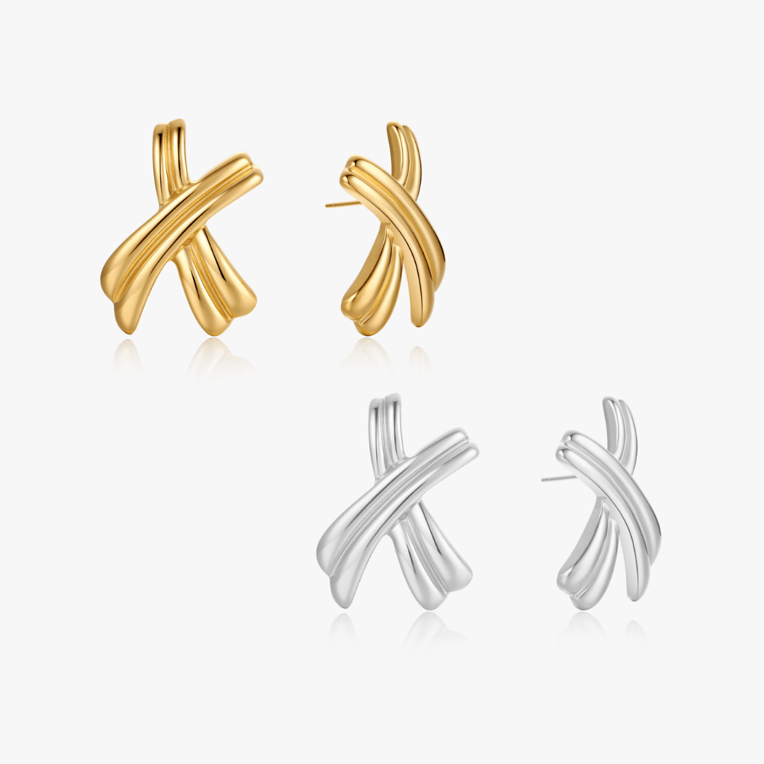 Bold X Earrings - Flaire & Co.