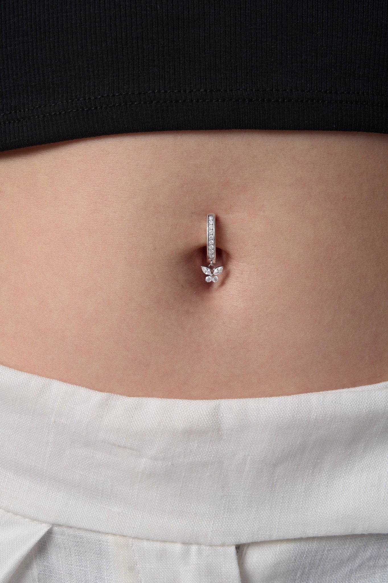 Butterfly Titanium Belly Button Ring (Single) - Flaire & Co.