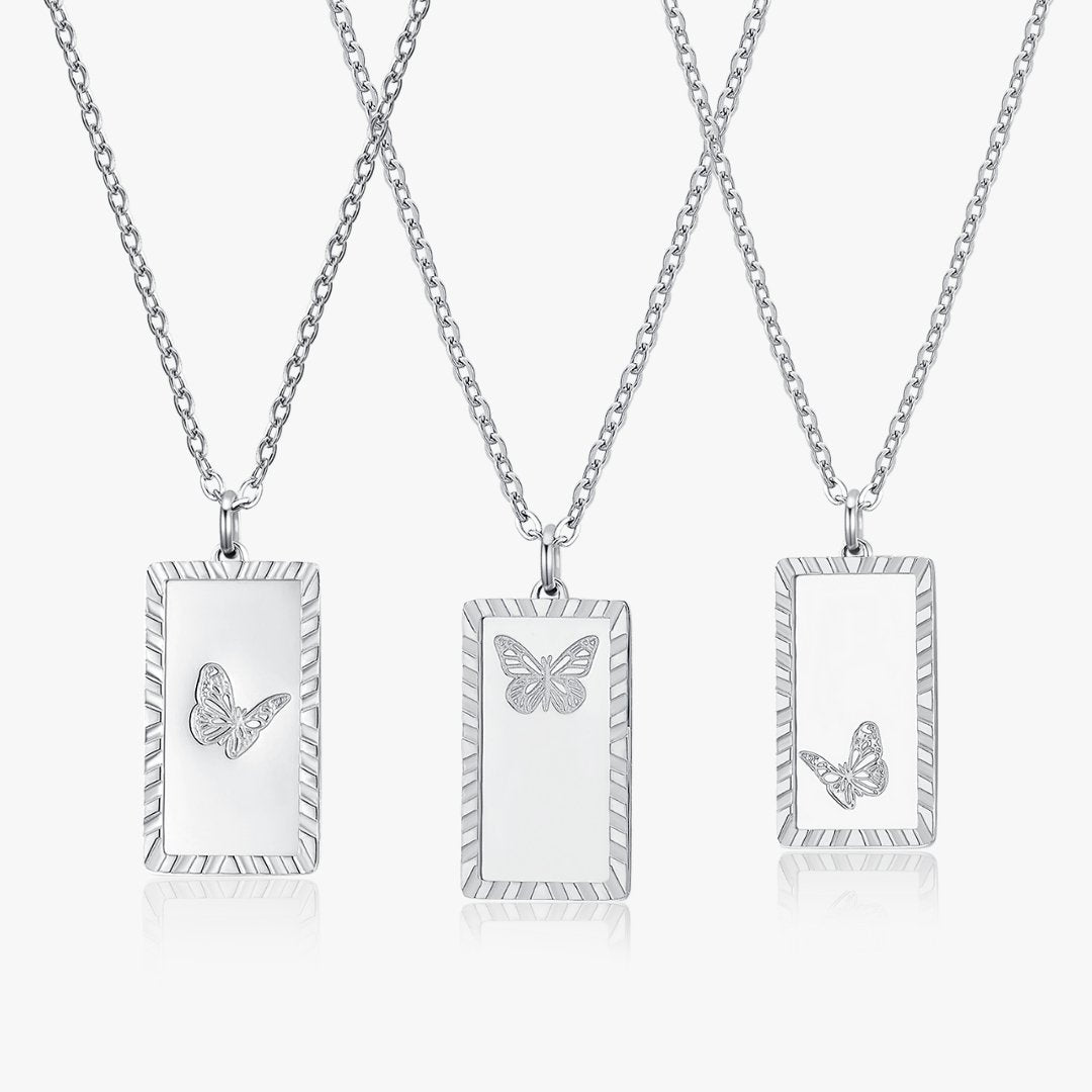 Butterfly Trio Necklace in Silver (Not A Set) - Flaire & Co.