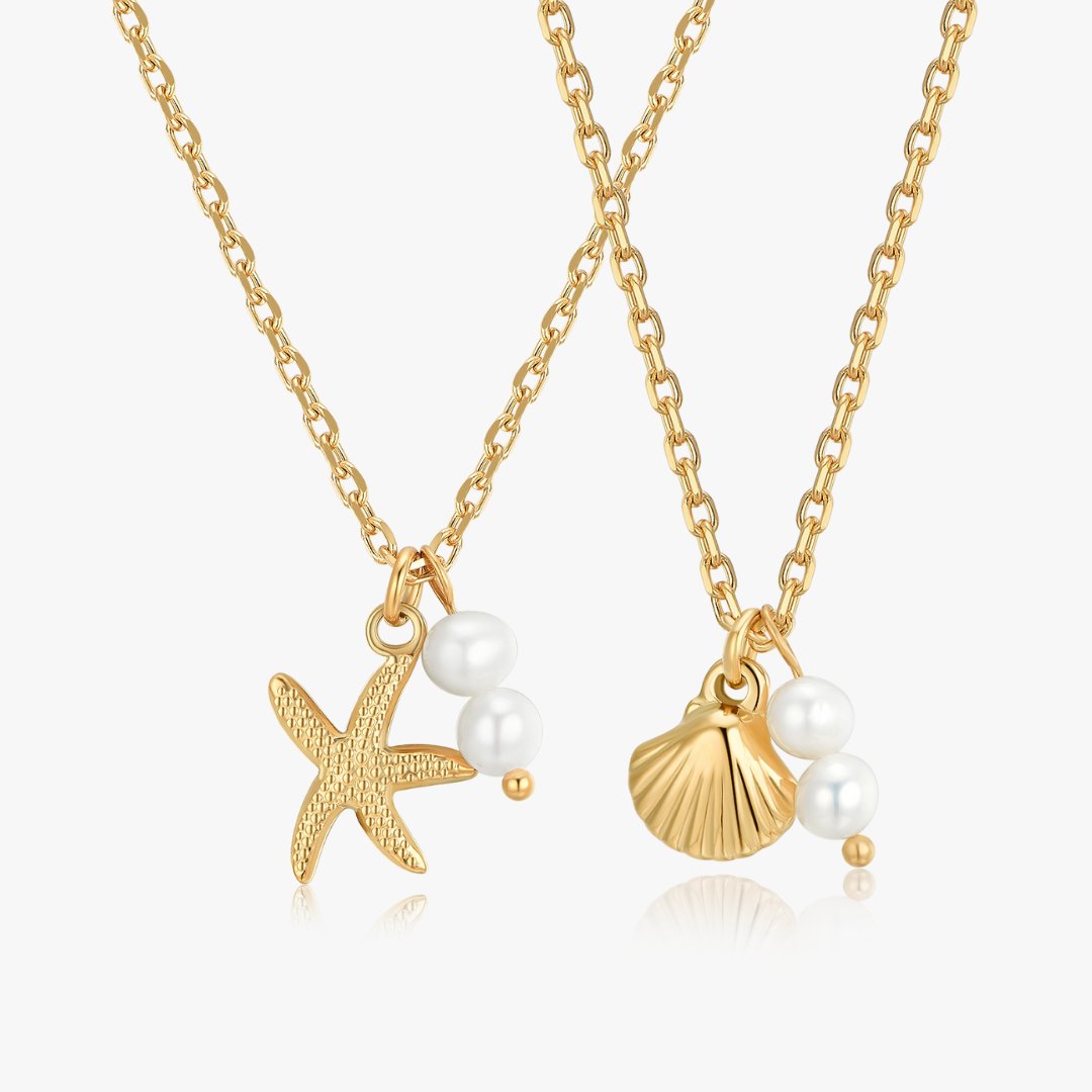 By The Seashore Gold Necklaces - Flaire & Co.