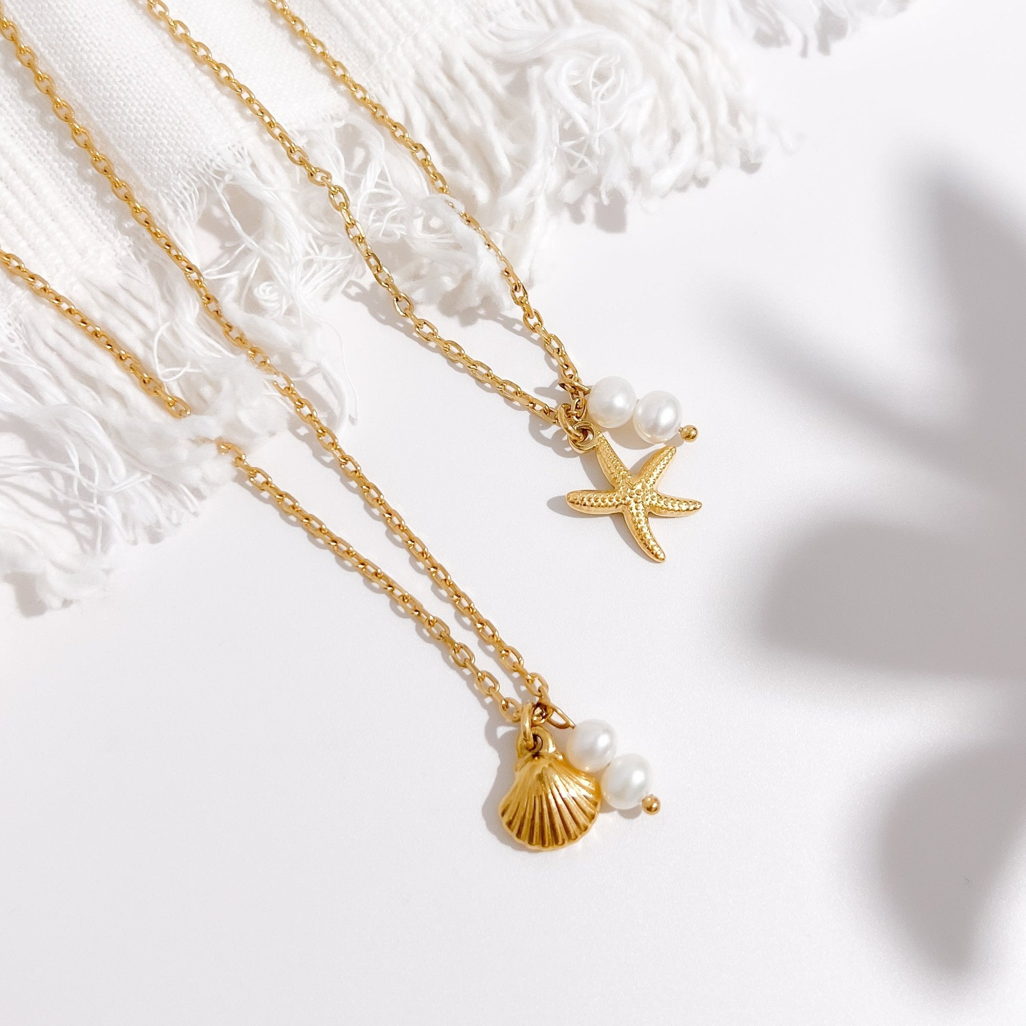 By The Seashore Gold Necklaces - Flaire & Co.