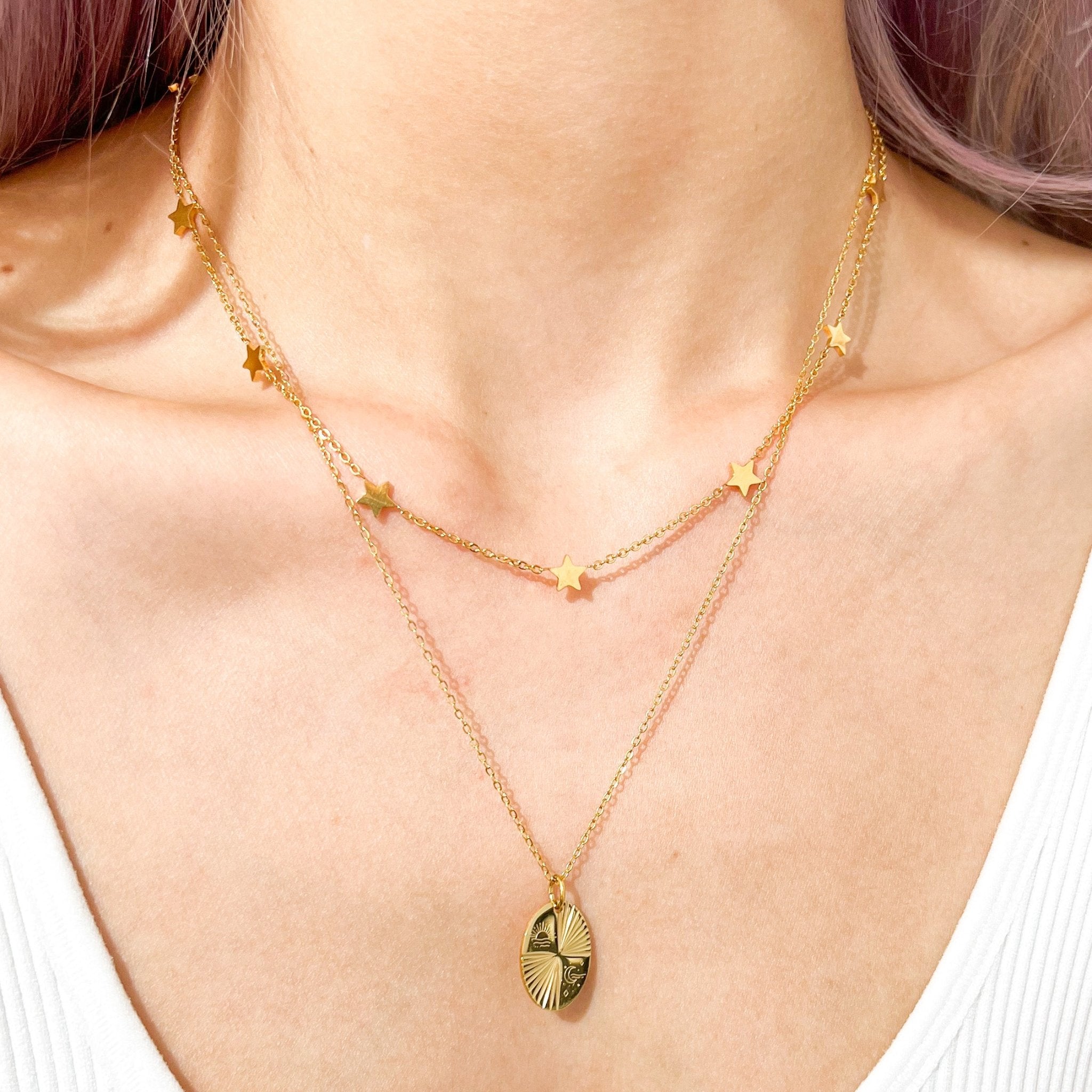 Celestial Necklace in Gold - Flaire & Co.