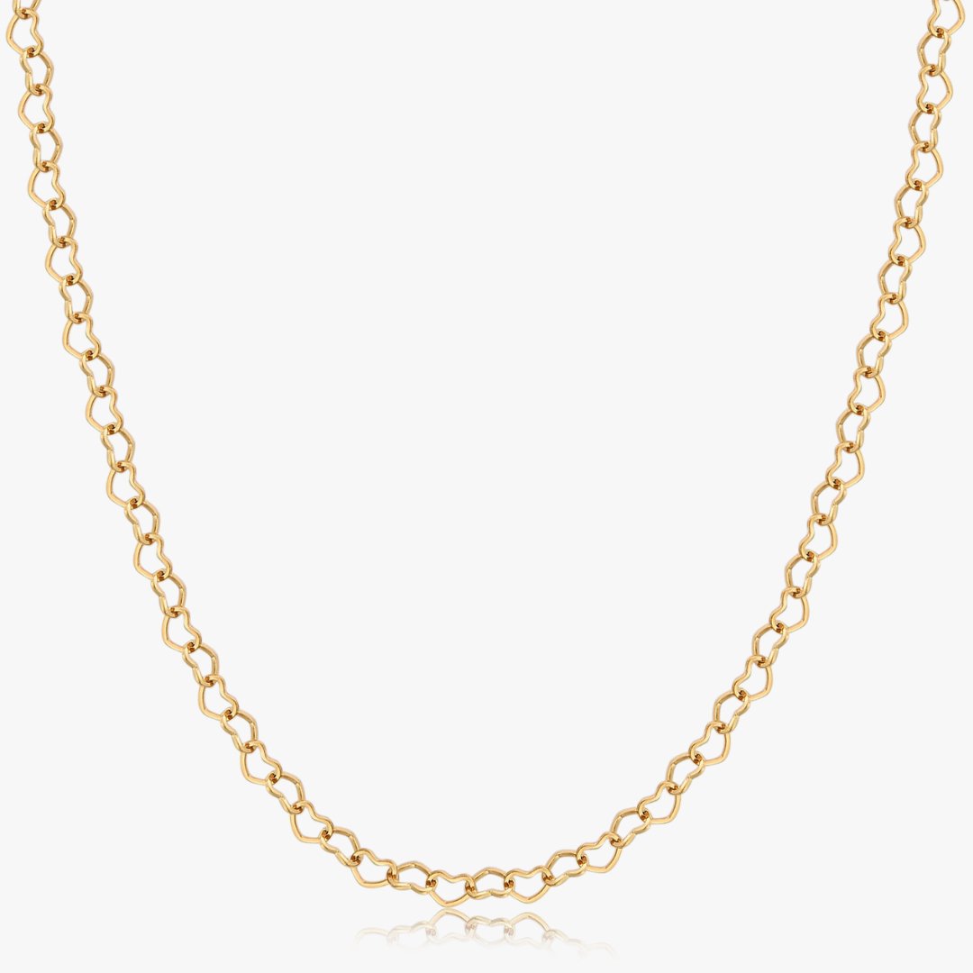Celia Heart Chain Necklace in Gold - Flaire & Co.