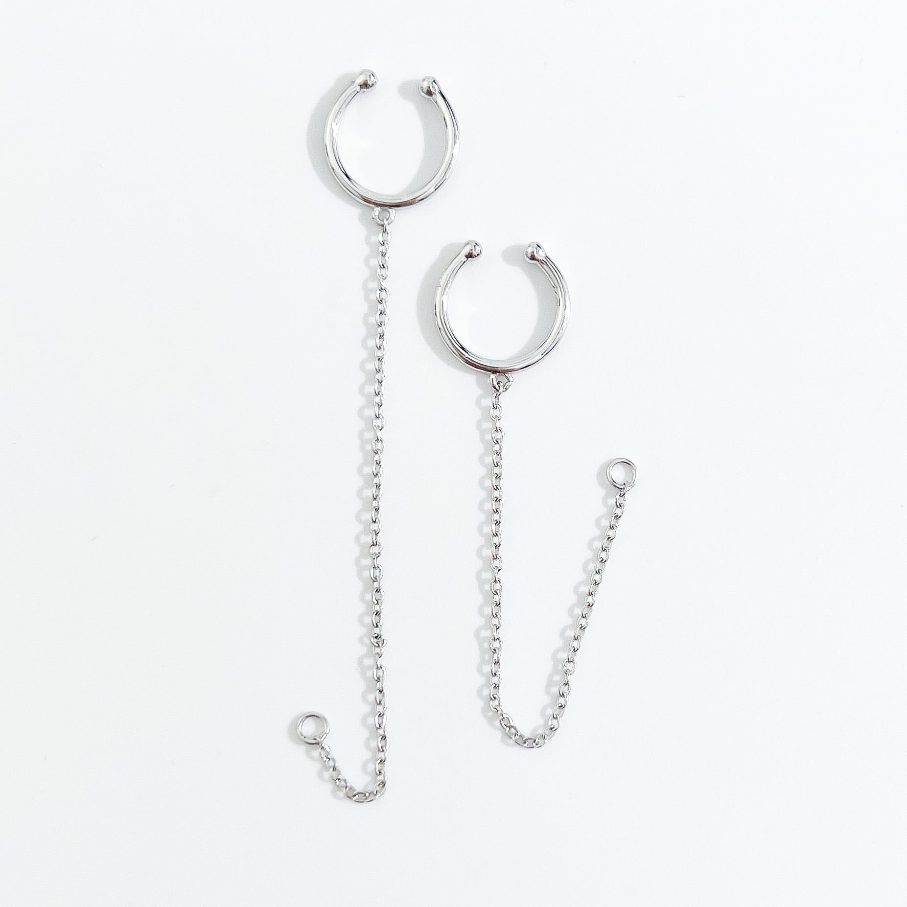 Chain Cuff Stud Jacket in Silver - Flaire & Co.