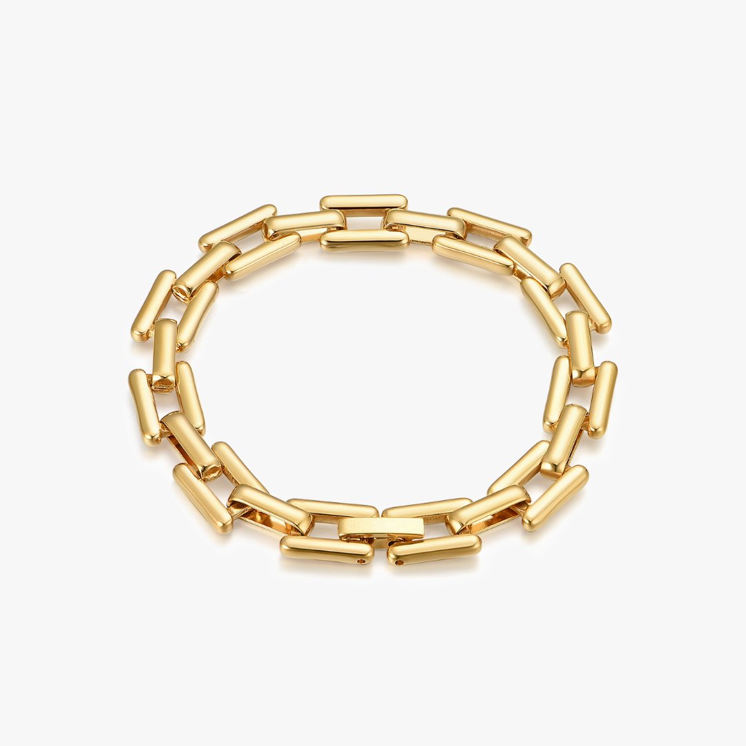 Chunky Flat Chain Bracelet in Gold - Flaire & Co.