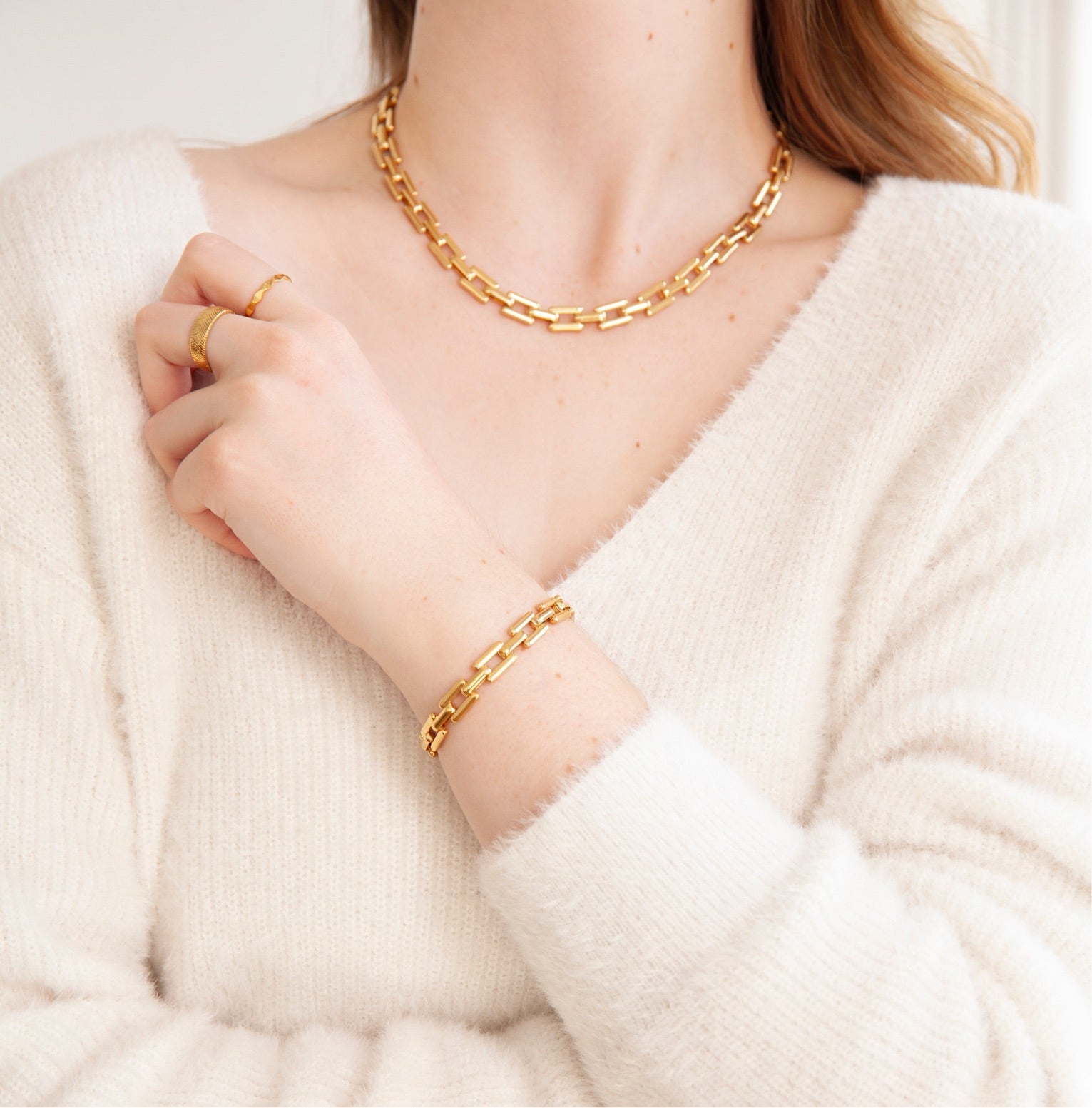 Chunky Flat Gold Chain - Flaire & Co.