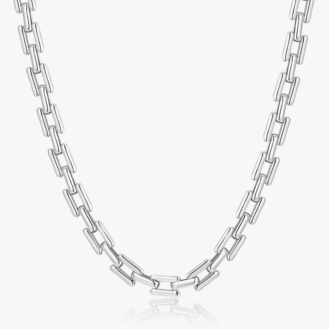 Chunky Flat Silver Chain - Flaire & Co.