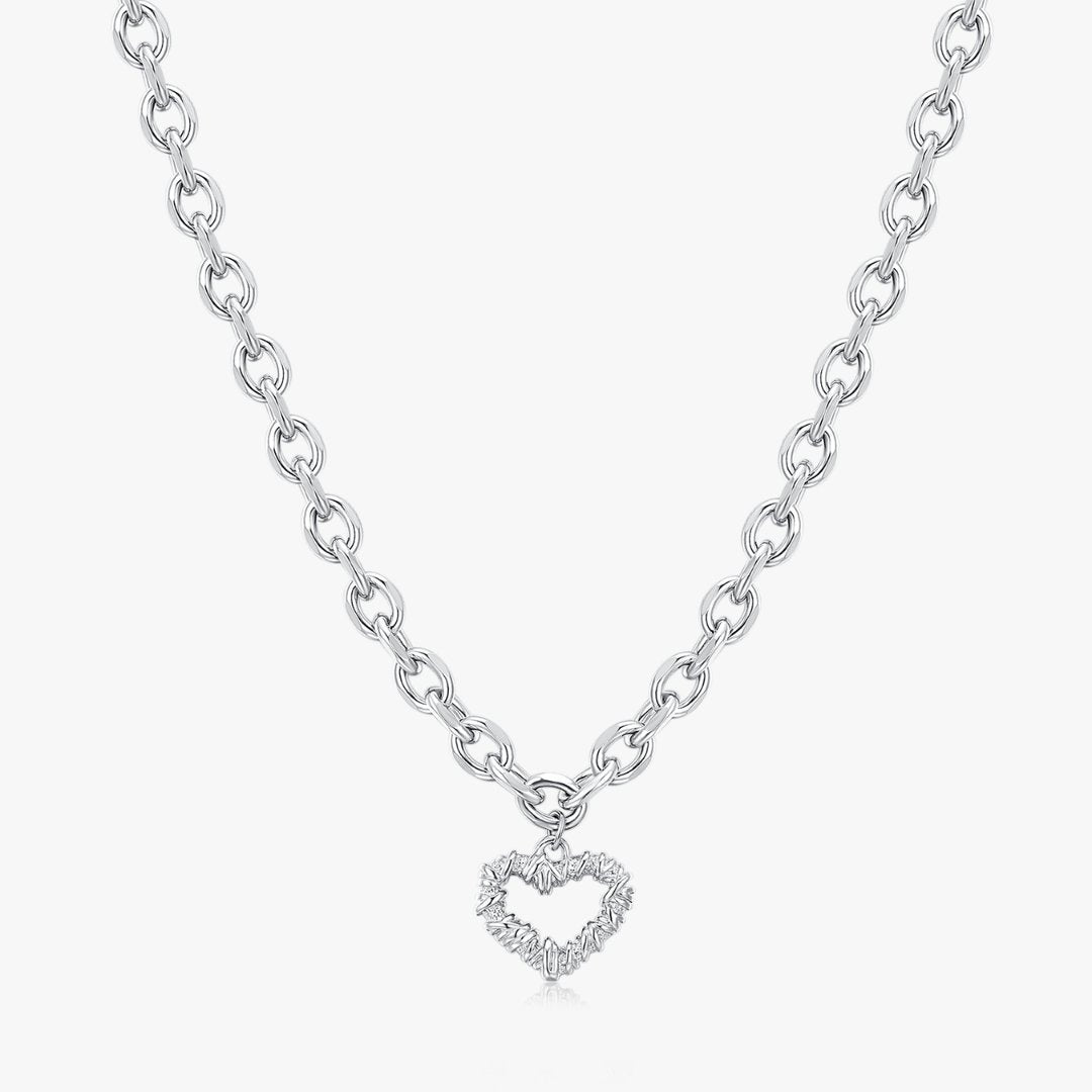 Chunky Heart Necklaces - Flaire & Co.