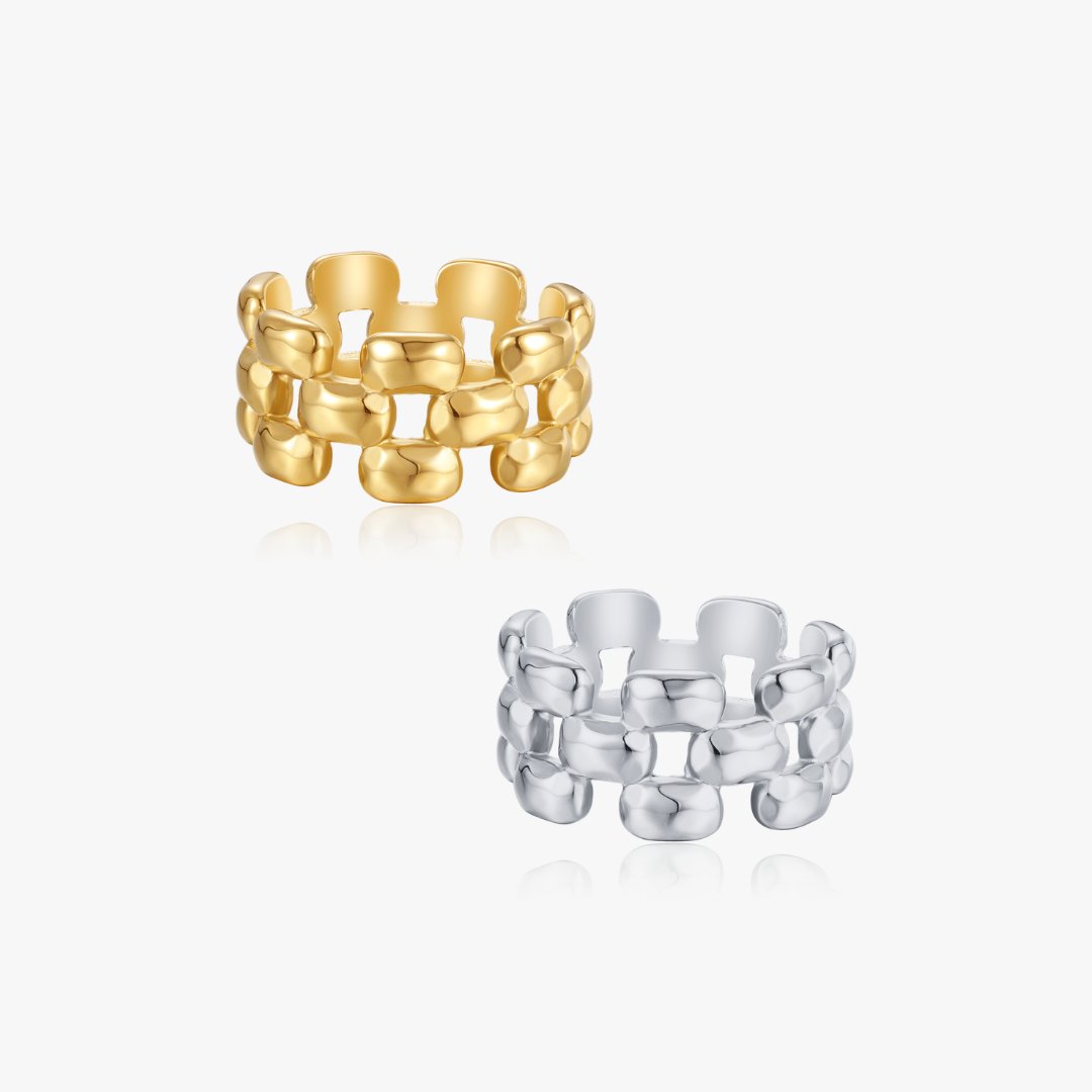 Chunky Link Chain Ring (Greek Inspired Collection) - Flaire & Co.