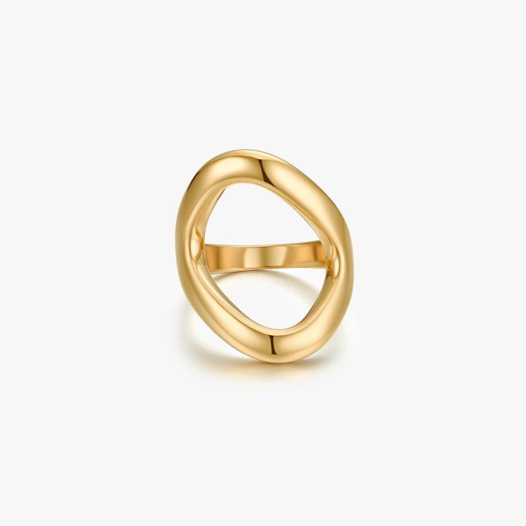 Chunky Oval Gold Ring - Flaire & Co.
