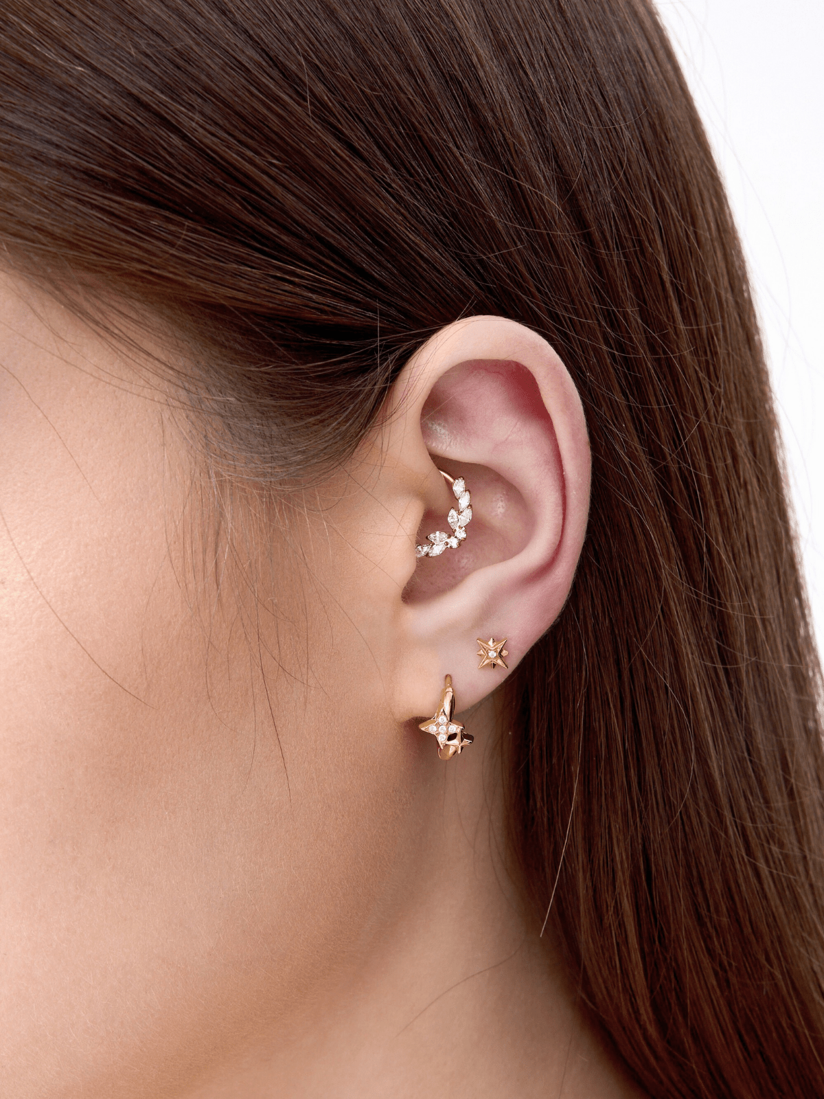 Crystal Butterfly Titanium Hoop (Single) - Flaire & Co.