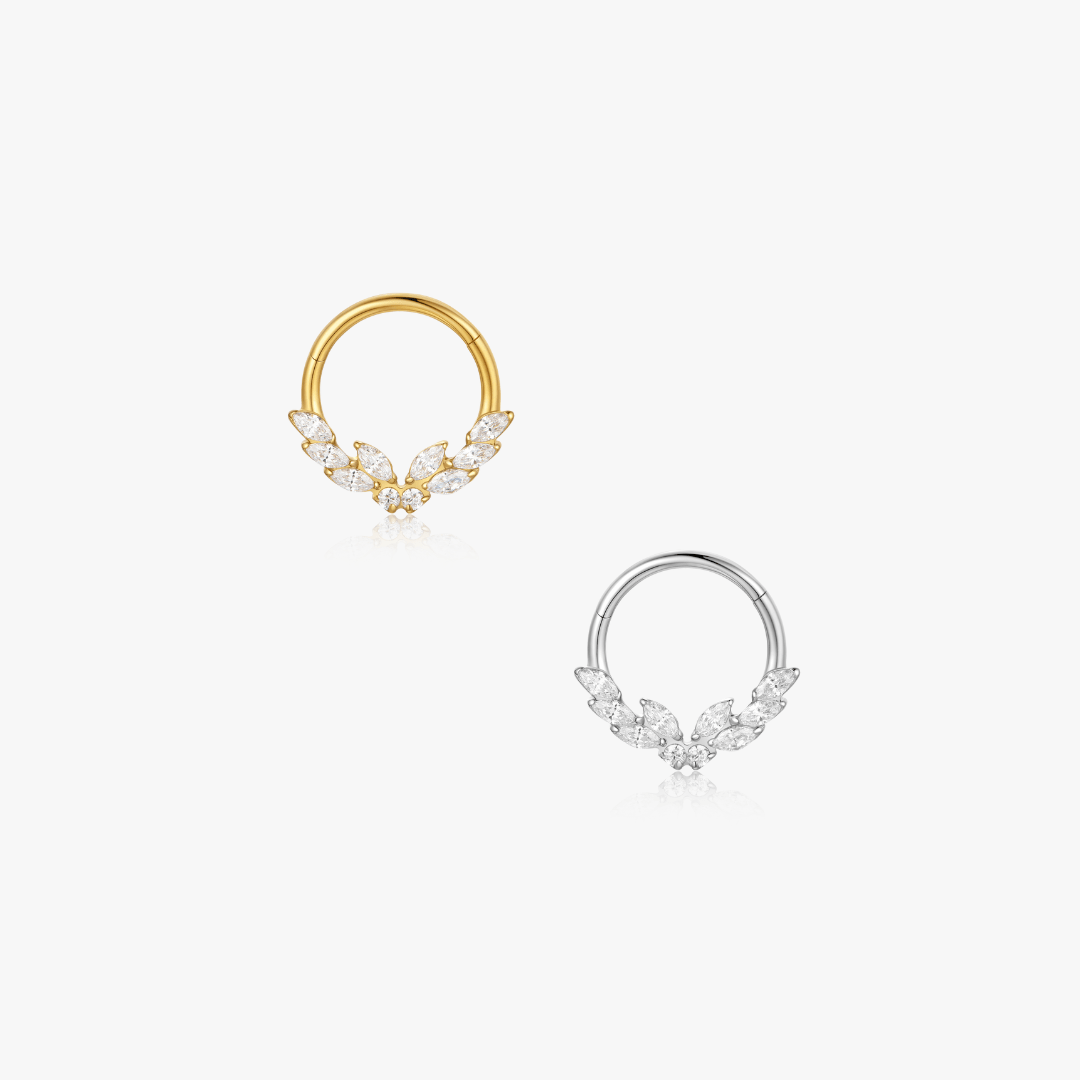 Crystal Butterfly Titanium Hoop (Single) - Flaire & Co.