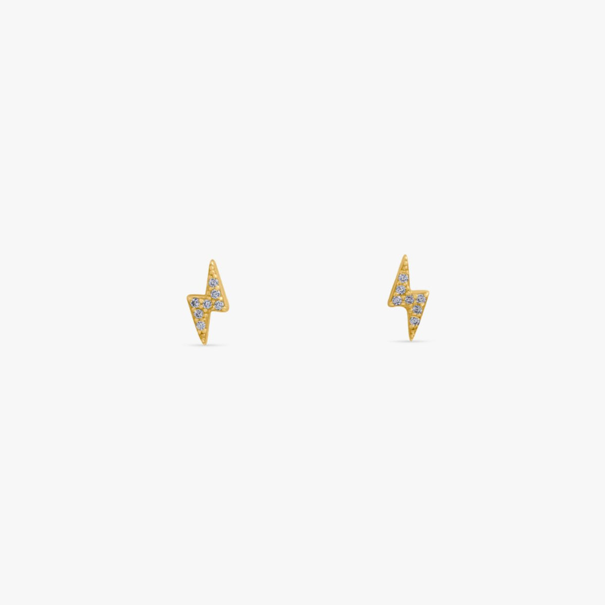 Crystal Lightning Bolt Sterling Studs